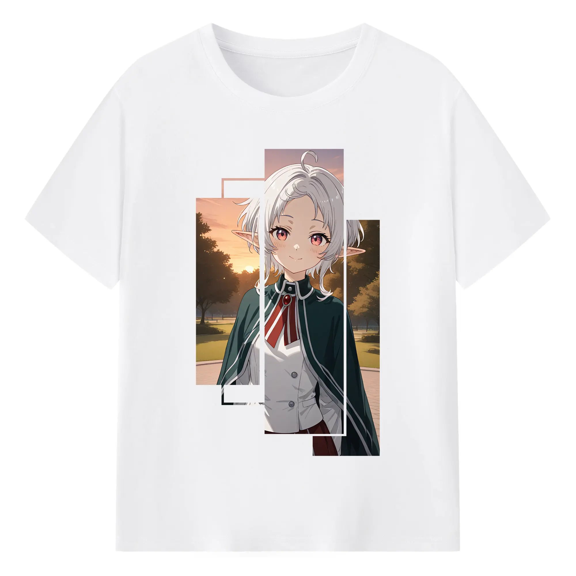 無職転生 グッズ,シルフィエット - 綿100％ 半袖Tシャツ ・ フロントプリント ・ 快適 通気性 ・ 日常使い 散歩 スポーツ用