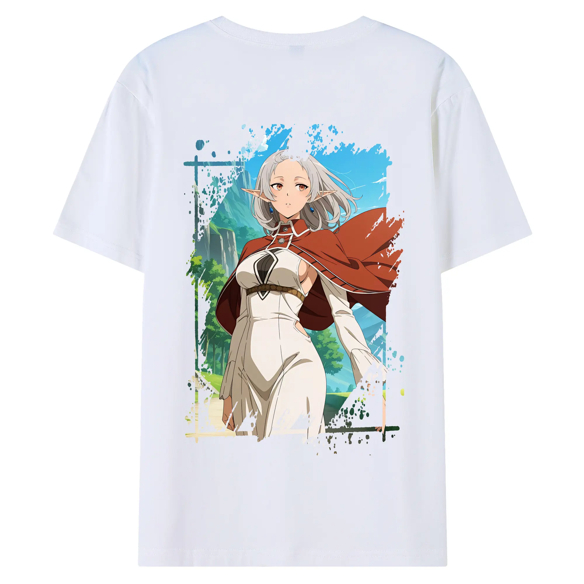 無職転生 グッズ,シルフィエット - 綿100％ 半袖Tシャツ ・ バックプリント ・ 快適 通気性 ・ 日常使い 散歩 スポーツ用