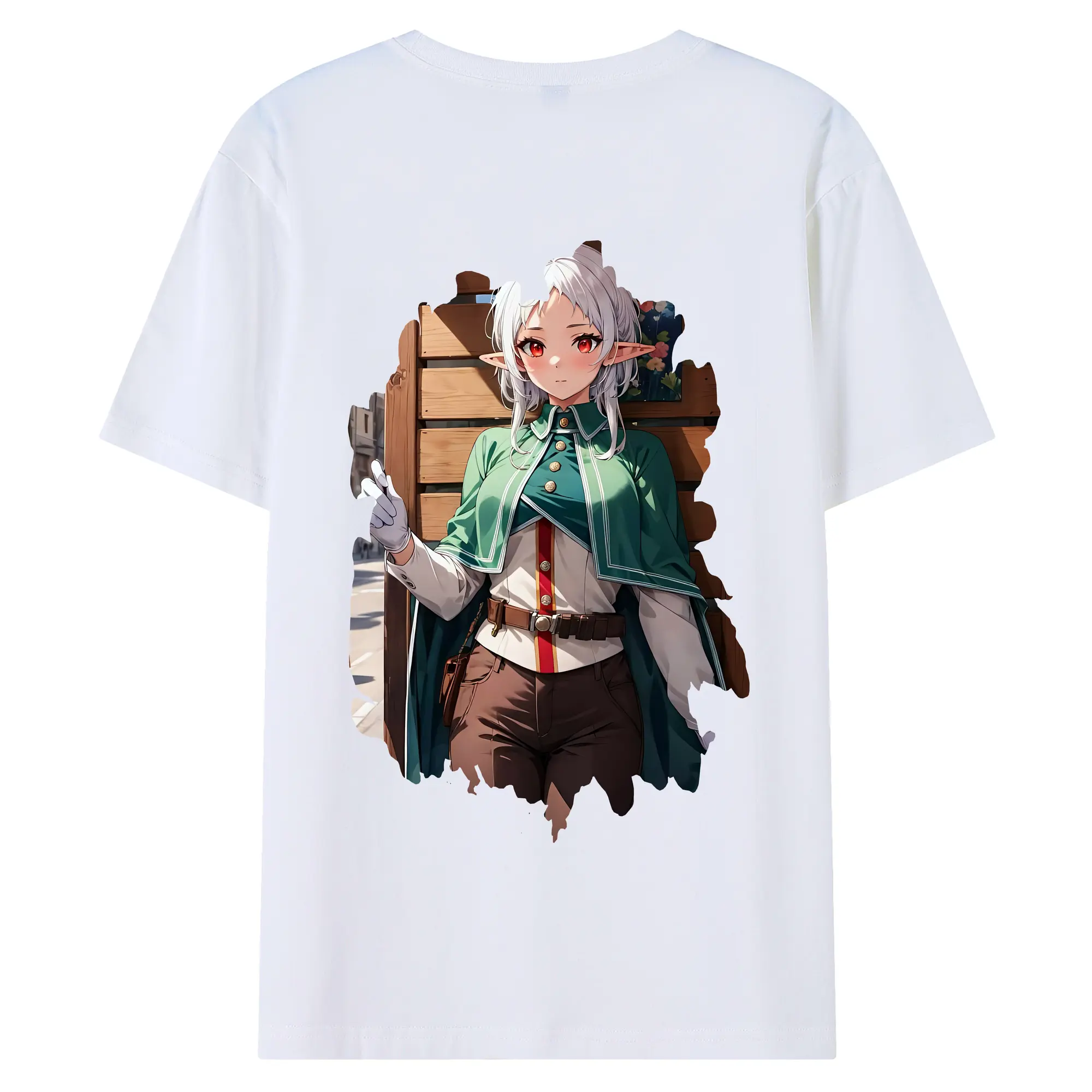 無職転生 グッズ,シルフィエット - 綿100％ 半袖Tシャツ ・ バックプリント ・ 快適 通気性 ・ 日常使い 散歩 スポーツ用