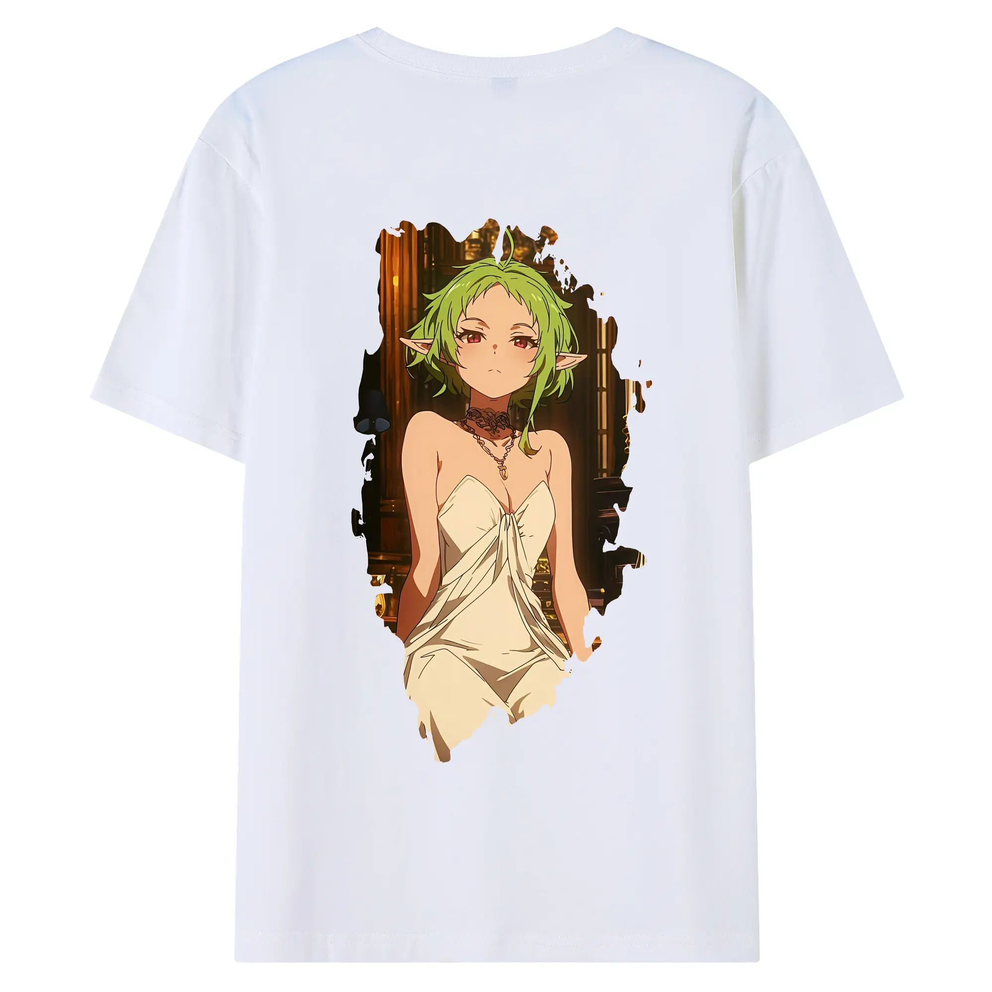 無職転生 グッズ,シルフィエット - 綿100％ 半袖Tシャツ ・ バックプリント ・ 快適 通気性 ・ 日常使い 散歩 スポーツ用