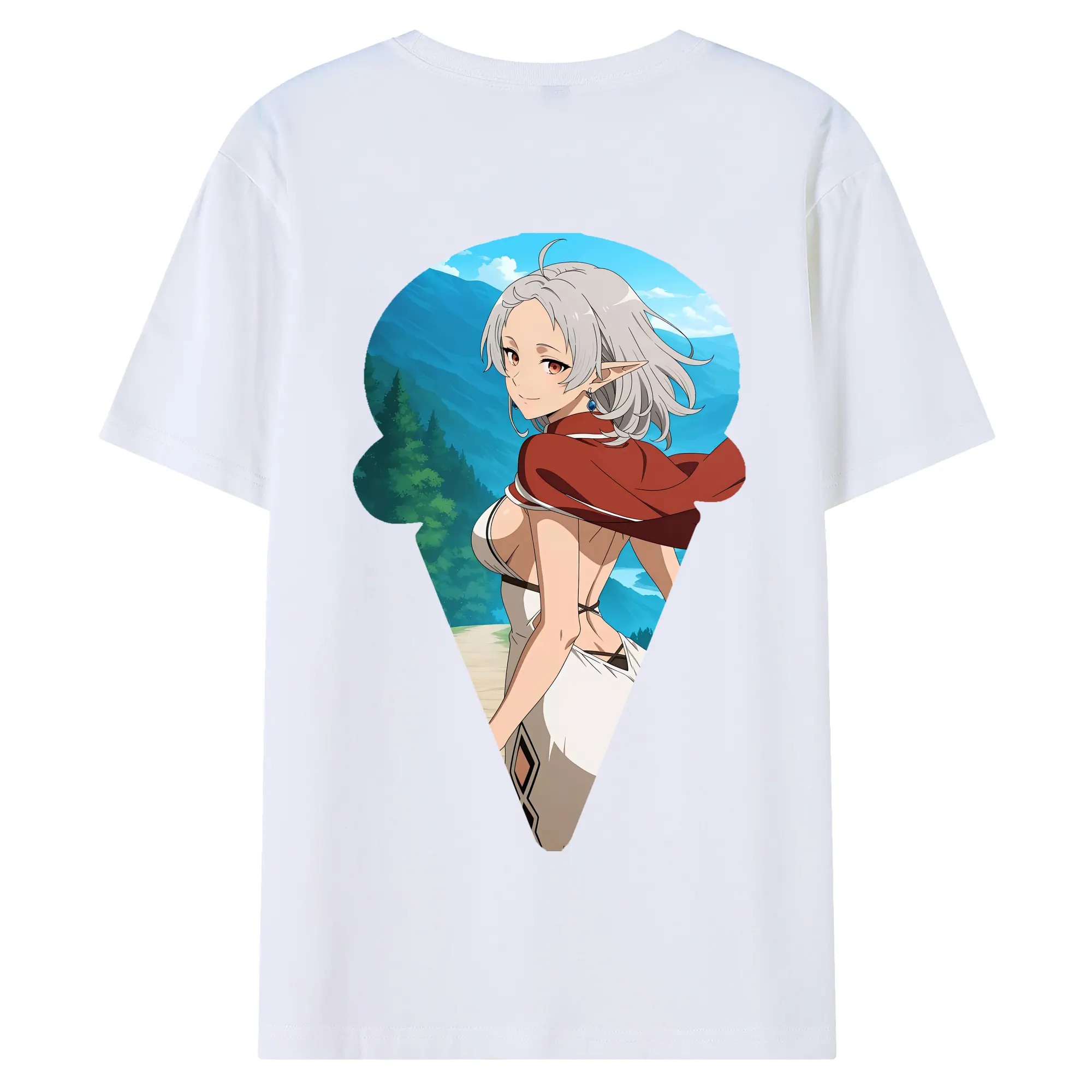 無職転生 グッズ,シルフィエット - 綿100％ 半袖Tシャツ ・ バックプリント ・ 快適 通気性 ・ 日常使い 散歩 スポーツ用