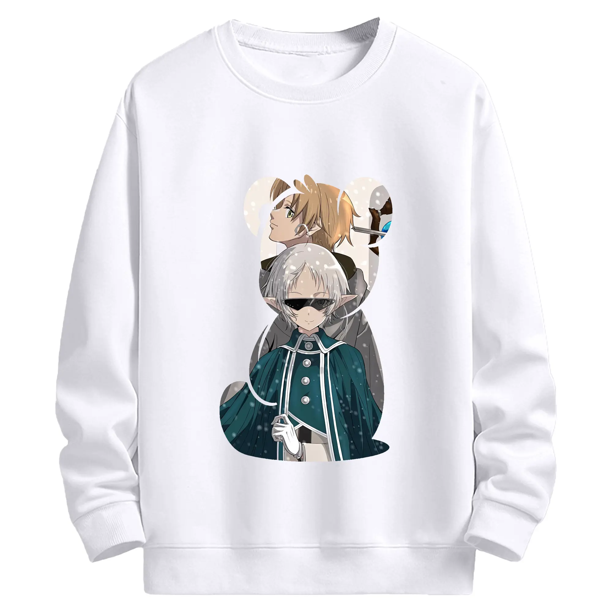 無職転生 グッズ,シルフィエット - 高品質 クルーネック スウェット ・ コットン59％ ポリエステル41％ ・ ユニセックス 長袖 トレーナー ・ カジュアル デイリー スポーツ 散歩用