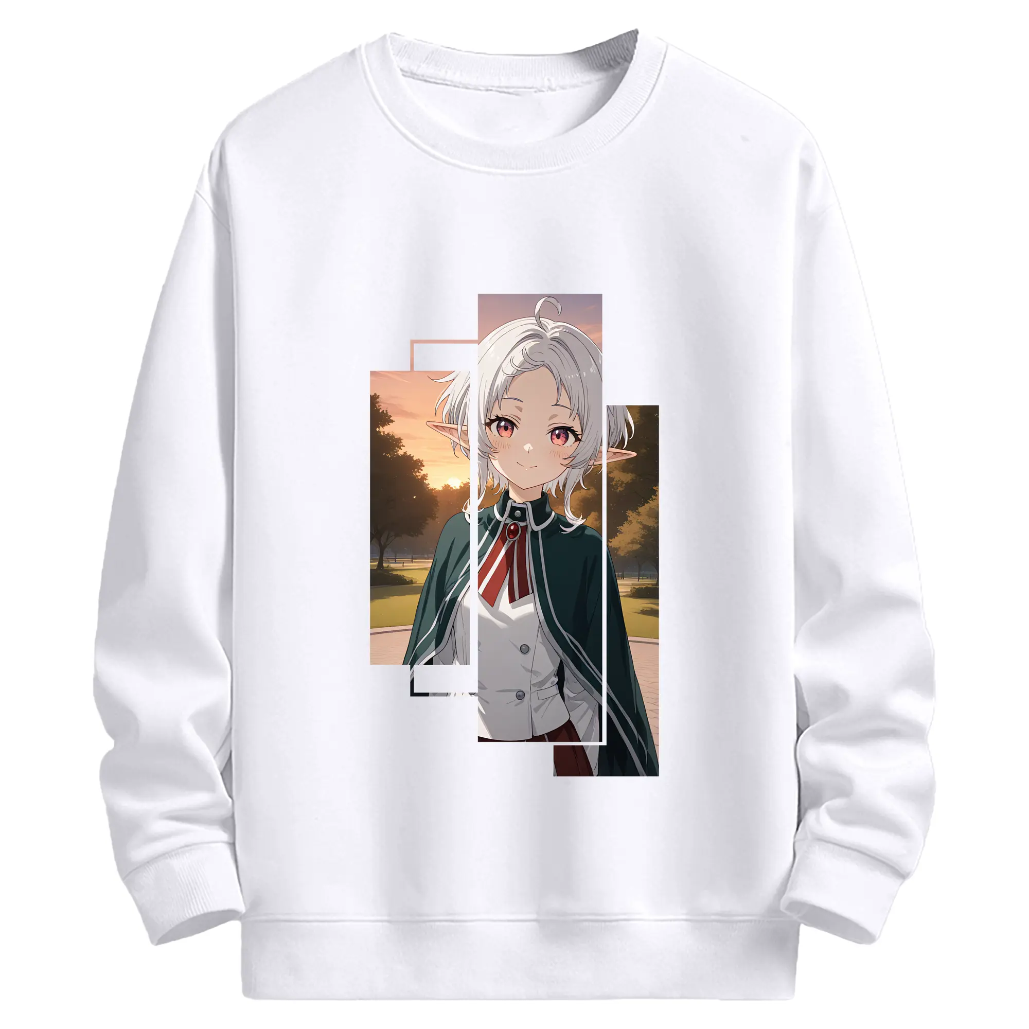 無職転生 グッズ,シルフィエット - 高品質 クルーネック スウェット ・ コットン59％ ポリエステル41％ ・ ユニセックス 長袖 トレーナー ・ カジュアル デイリー スポーツ 散歩用