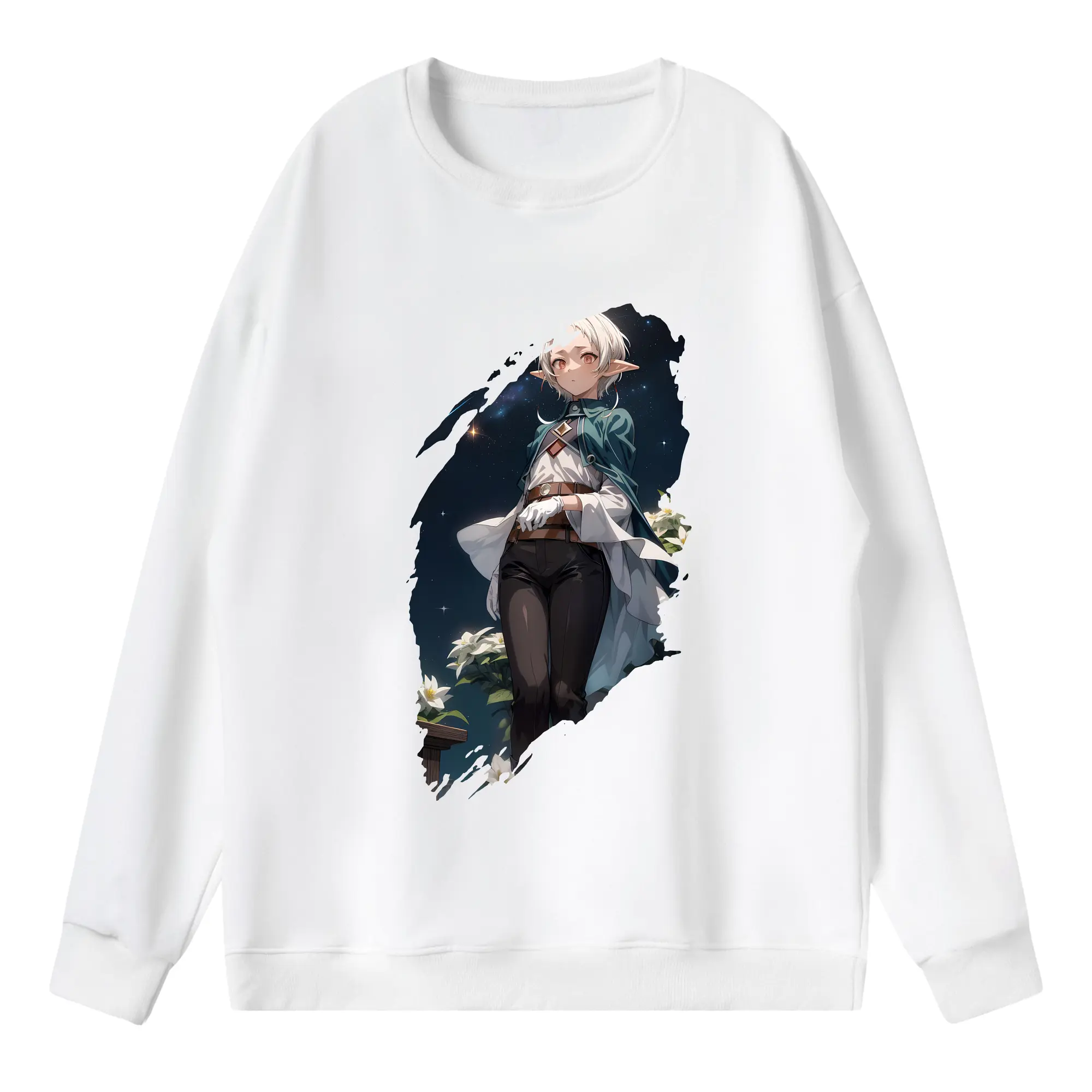 無職転生 グッズ,シルフィエット - 薄手 クルーネック スウェット 裏毛260g · ポリエステル 春秋向け カジュアル 男女兼用 · トレーナー デイリー スポーツ 散歩に最適