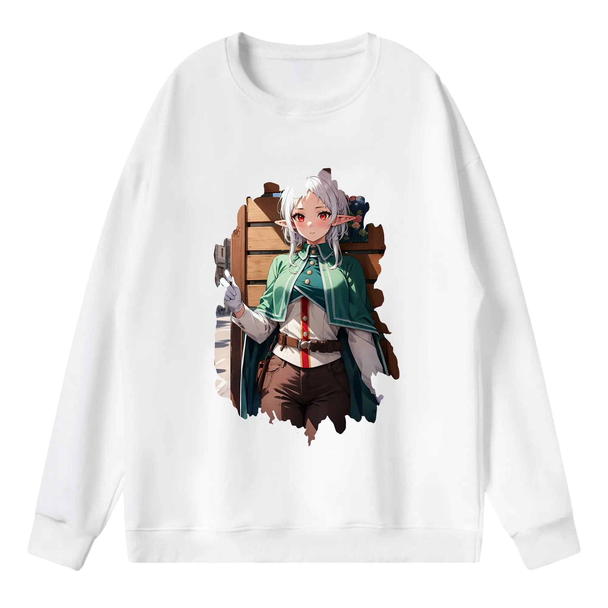 無職転生 グッズ,シルフィエット - 薄手 クルーネック スウェット 裏毛260g · ポリエステル 春秋向け カジュアル 男女兼用 · トレーナー デイリー スポーツ 散歩に最適