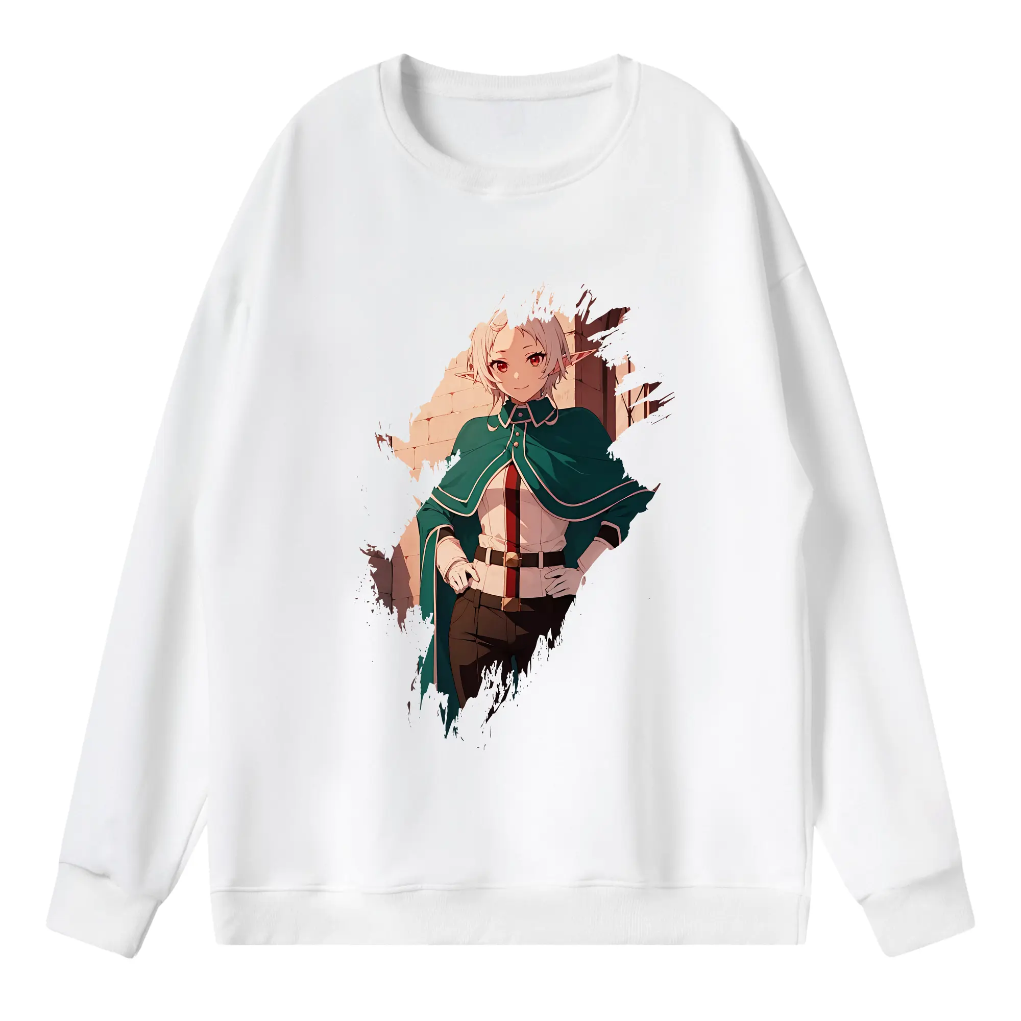 無職転生 グッズ,シルフィエット - 薄手 クルーネック スウェット 裏毛260g · ポリエステル 春秋向け カジュアル 男女兼用 · トレーナー デイリー スポーツ 散歩に最適