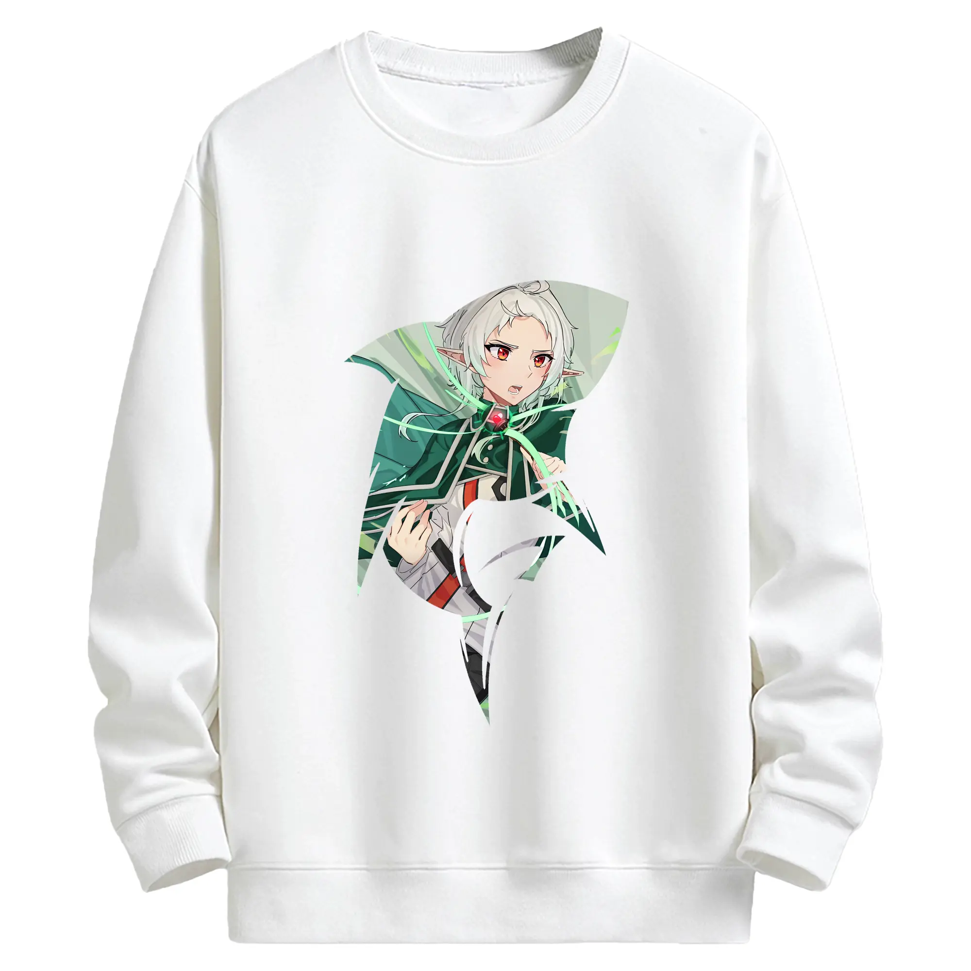 無職転生 グッズ,シルフィエット - キッズ クルーネックスウェットシャツ ・ フロントプリント ・ 綿80％ ポリエステル20％ ・ 快適 通学 スポーツ 日常使い お散歩用