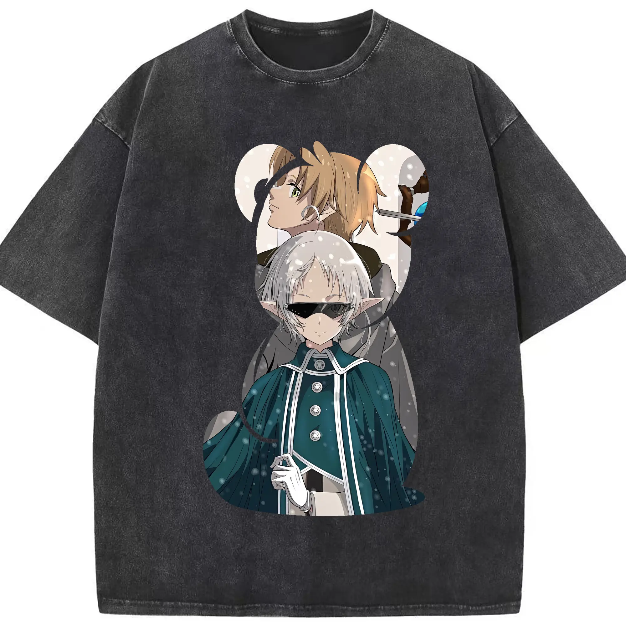 無職転生 グッズ,シルフィエット - 綿100％ ヴィンテージ風 半袖Tシャツ ・ フロントプリント ・ 柔らか肌触り ・ 通気性 快適 ・ スポーツ カジュアル 外出用