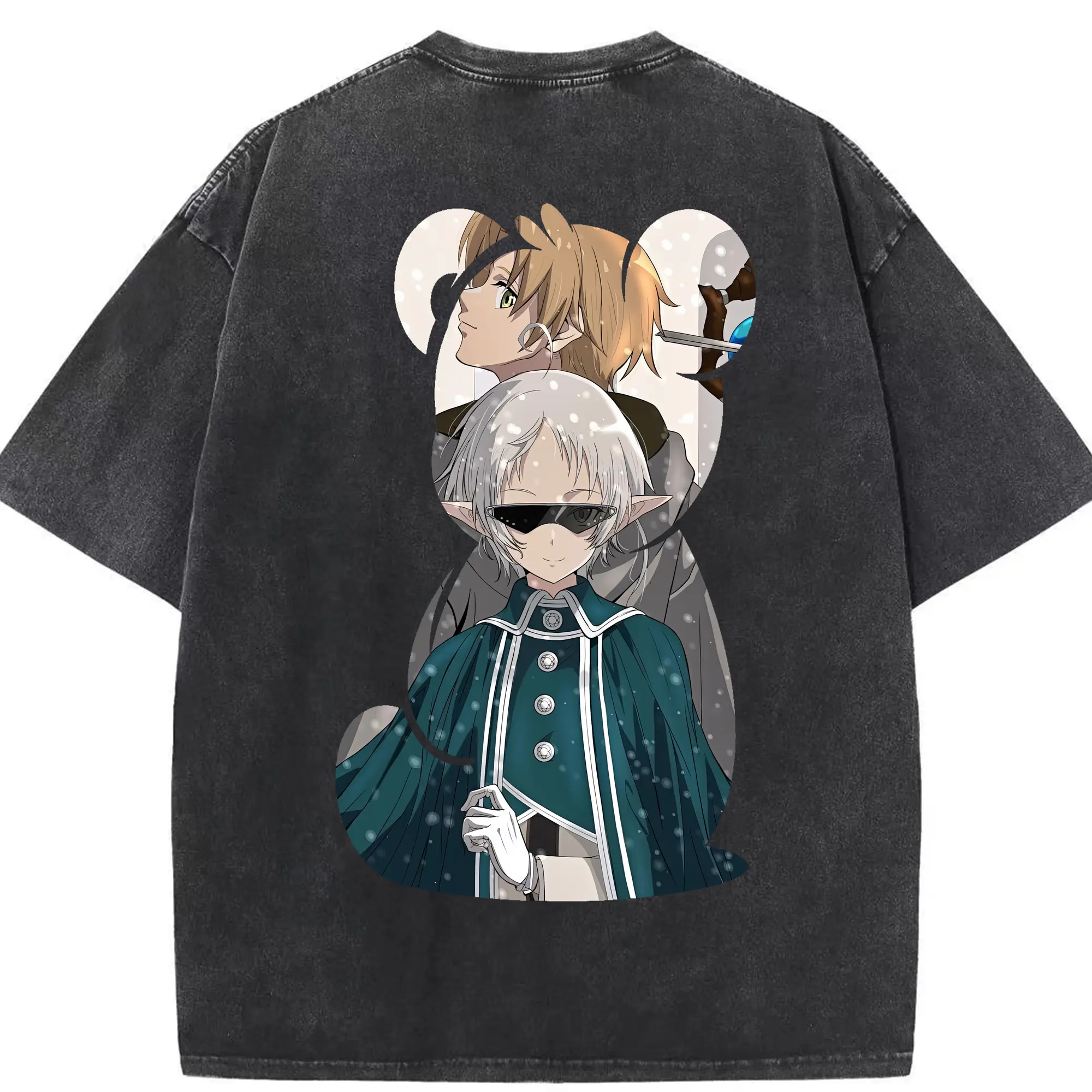 無職転生 グッズ,シルフィエット - 綿100％ ヴィンテージ風 半袖Tシャツ ・ 背面プリント ・ 柔らか肌触り ・ 通気性 快適 ・ スポーツ カジュアル 外出用