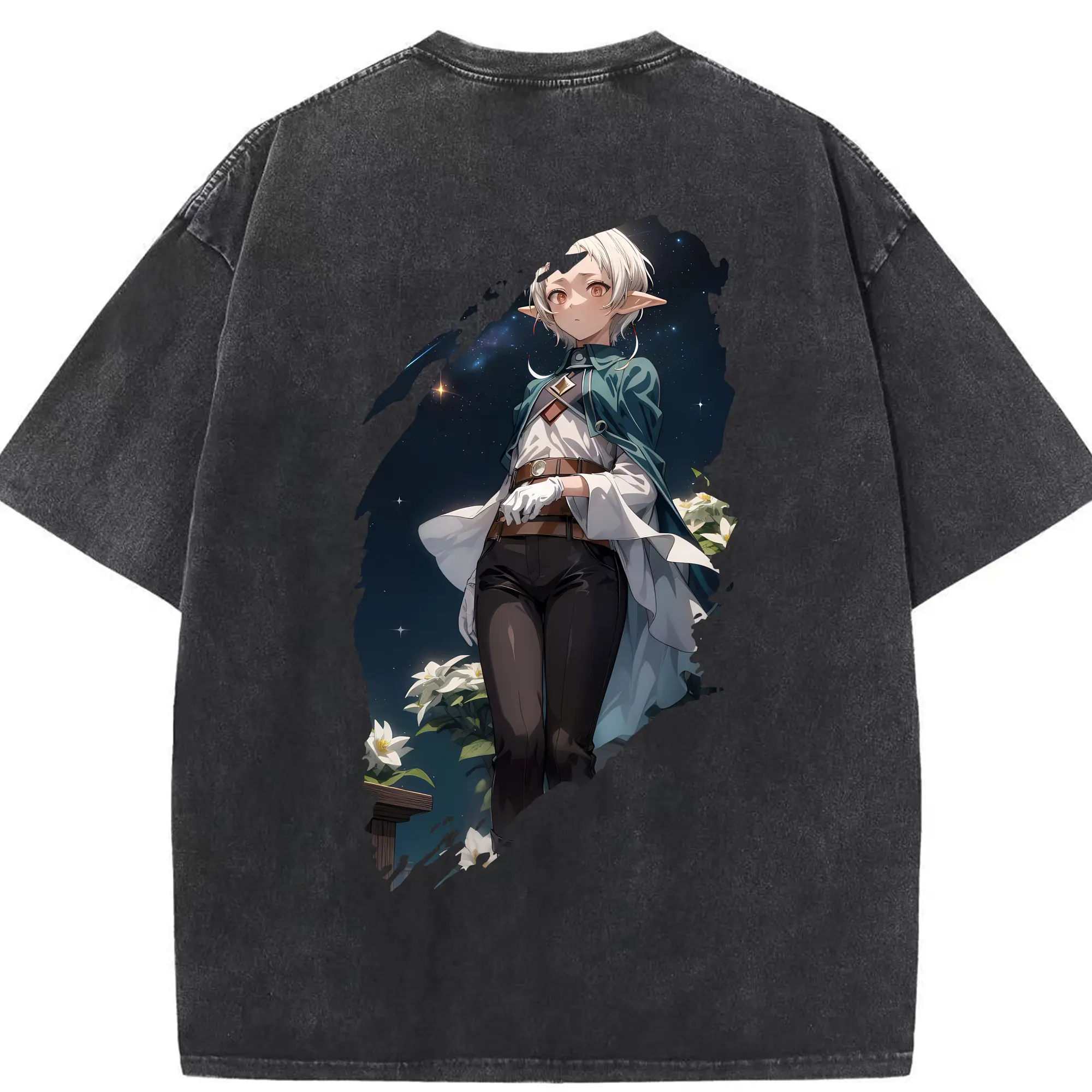 無職転生 グッズ,シルフィエット - 綿100％ ヴィンテージ風 半袖Tシャツ ・ 背面プリント ・ 柔らか肌触り ・ 通気性 快適 ・ スポーツ カジュアル 外出用