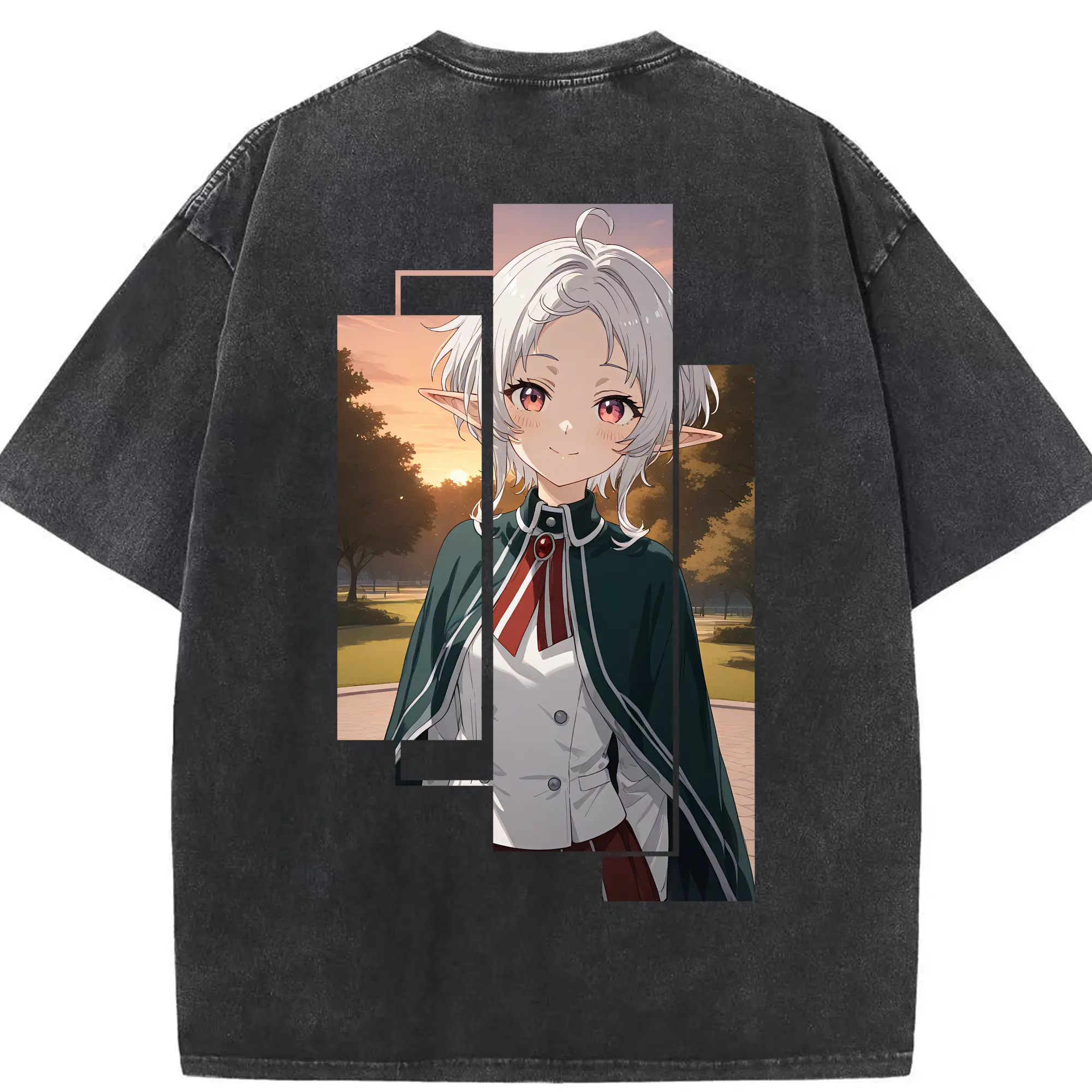 無職転生 グッズ,シルフィエット - 綿100％ ヴィンテージ風 半袖Tシャツ ・ 背面プリント ・ 柔らか肌触り ・ 通気性 快適 ・ スポーツ カジュアル 外出用