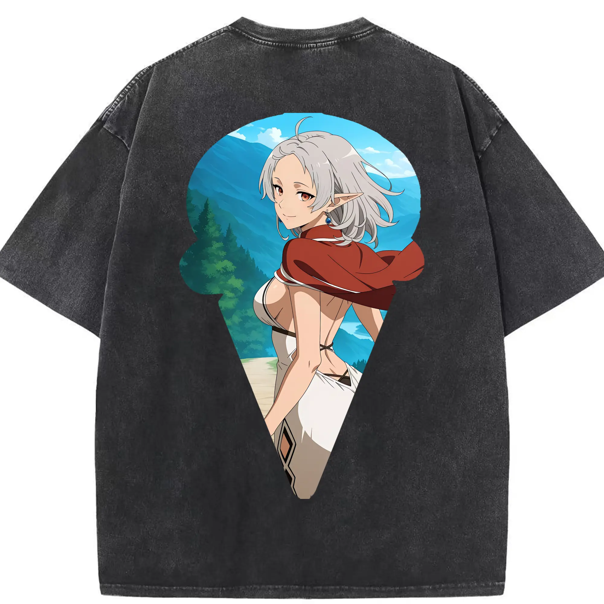 無職転生 グッズ,シルフィエット - 綿100％ ヴィンテージ風 半袖Tシャツ ・ 背面プリント ・ 柔らか肌触り ・ 通気性 快適 ・ スポーツ カジュアル 外出用