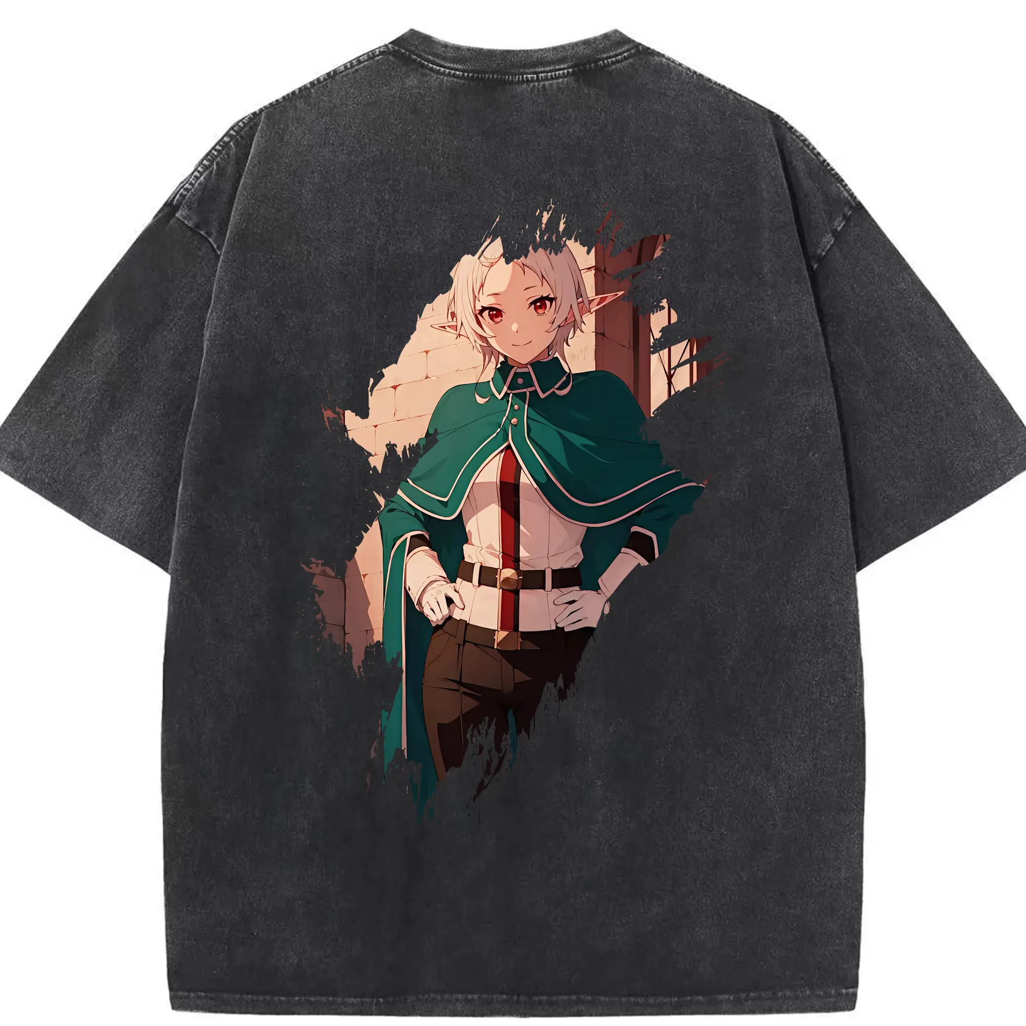 無職転生 グッズ,シルフィエット - 綿100％ ヴィンテージ風 半袖Tシャツ ・ 背面プリント ・ 柔らか肌触り ・ 通気性 快適 ・ スポーツ カジュアル 外出用