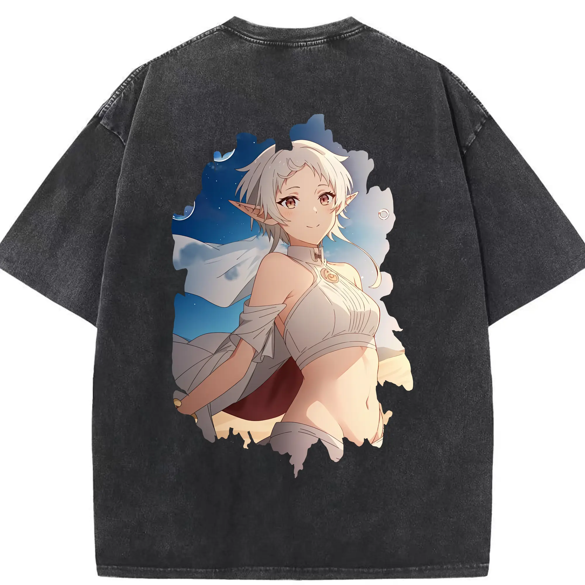 無職転生 グッズ,シルフィエット - 綿100％ ヴィンテージ風 半袖Tシャツ ・ 背面プリント ・ 柔らか肌触り ・ 通気性 快適 ・ スポーツ カジュアル 外出用