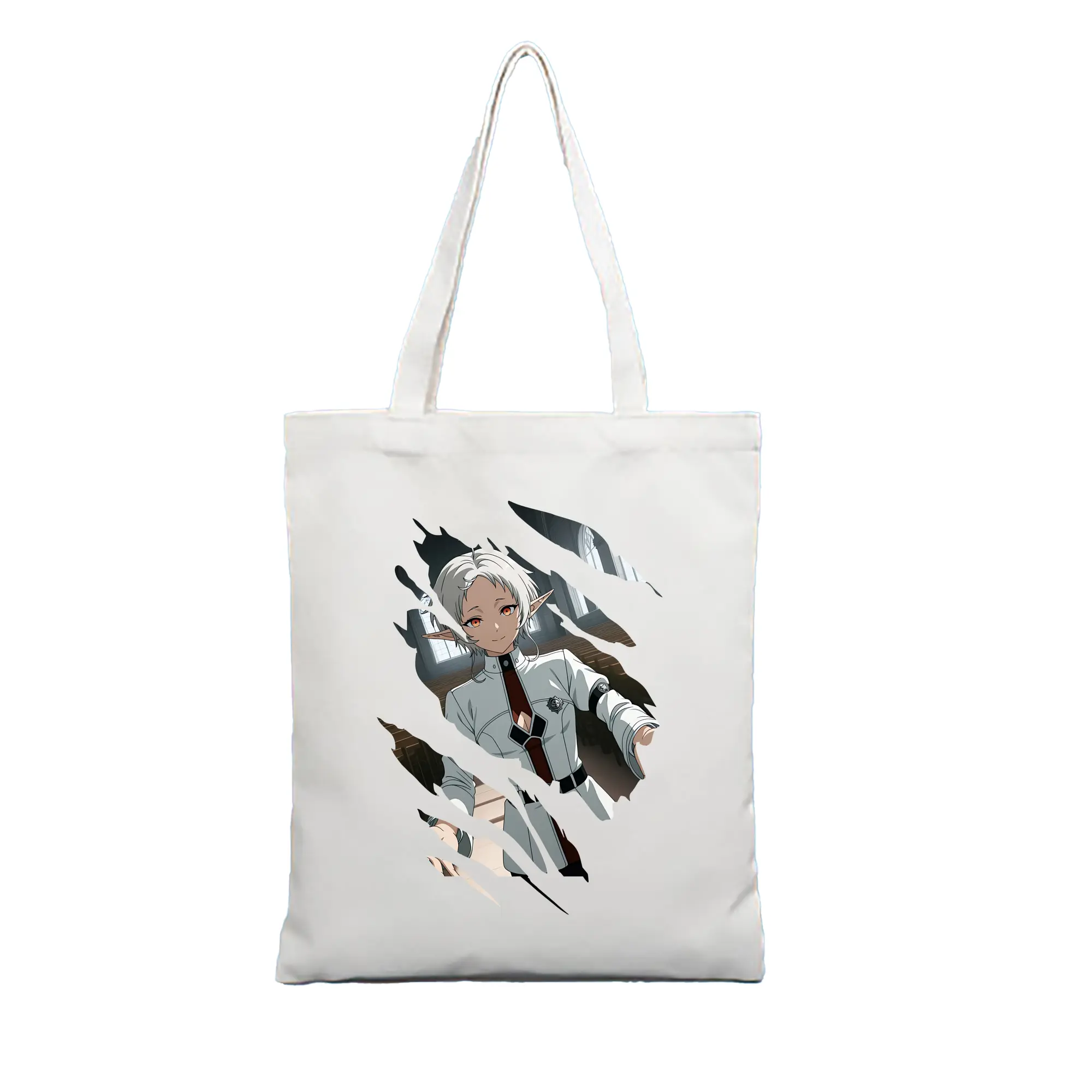 無職転生 グッズ,シルフィエット - 縦型キャンバス手提げバッグ（トートバッグ） ・ キャンバス素材 ・ ショッピング用 ・ 軽量 丈夫 お手入れ簡単