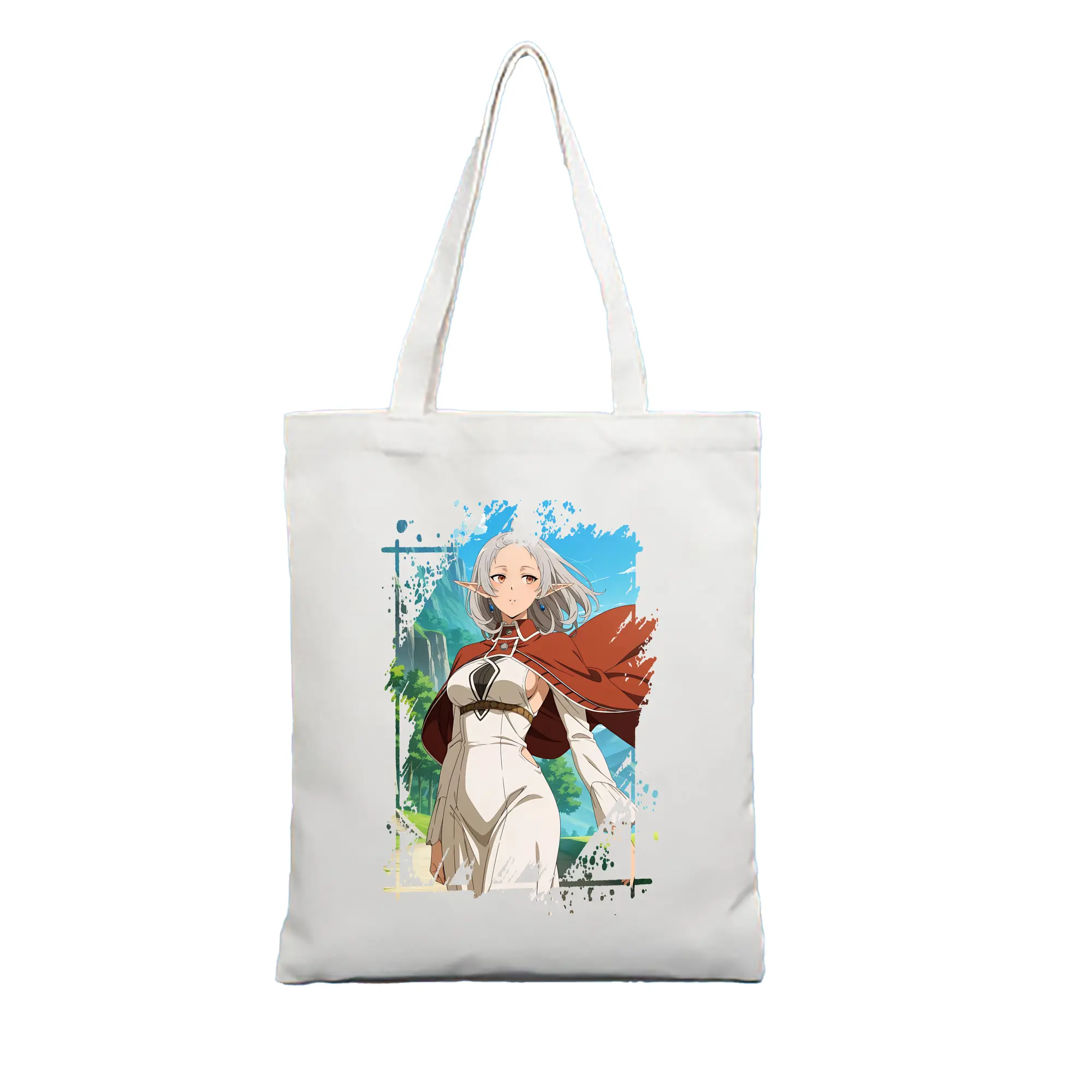無職転生 グッズ,シルフィエット - 縦型キャンバス手提げバッグ（トートバッグ） ・ キャンバス素材 ・ ショッピング用 ・ 軽量 丈夫 お手入れ簡単