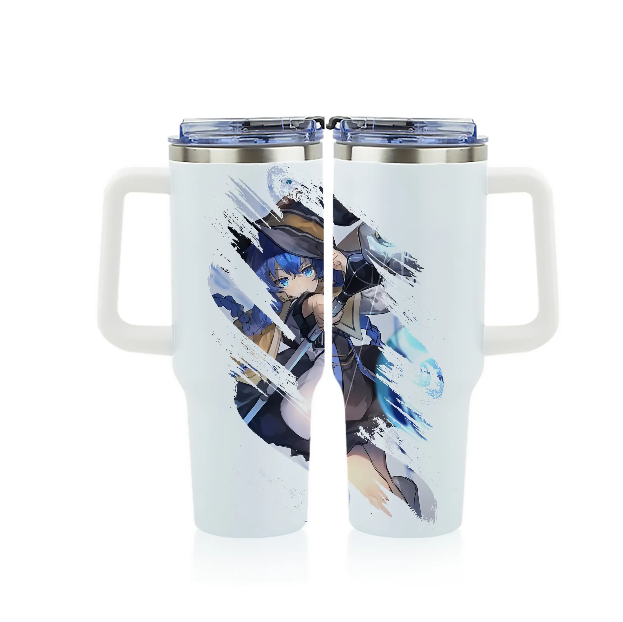 無職転生 グッズ,ロキシー・ミグルディア - 1200mL フルプリント車用タンブラー ・ 304ステンレス 内側 ・ 201ステンレス 外側 ・ 保温 保冷 ・ 通勤 ドライブ アウトドア用