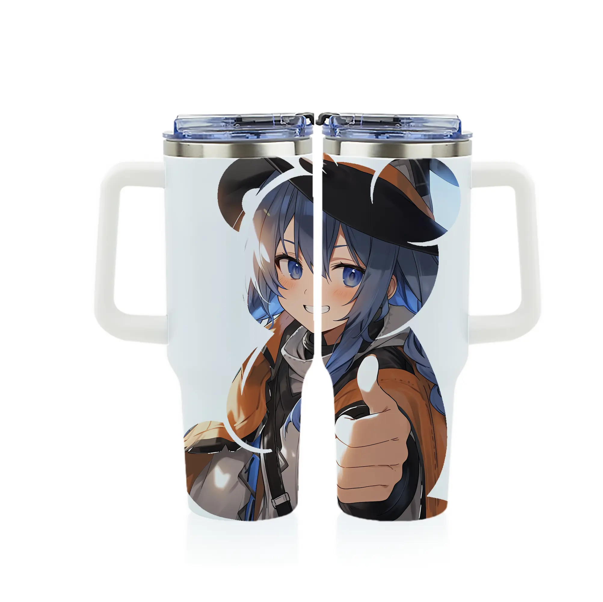 無職転生 グッズ,ロキシー・ミグルディア - 1200mL フルプリント車用タンブラー ・ 304ステンレス 内側 ・ 201ステンレス 外側 ・ 保温 保冷 ・ 通勤 ドライブ アウトドア用