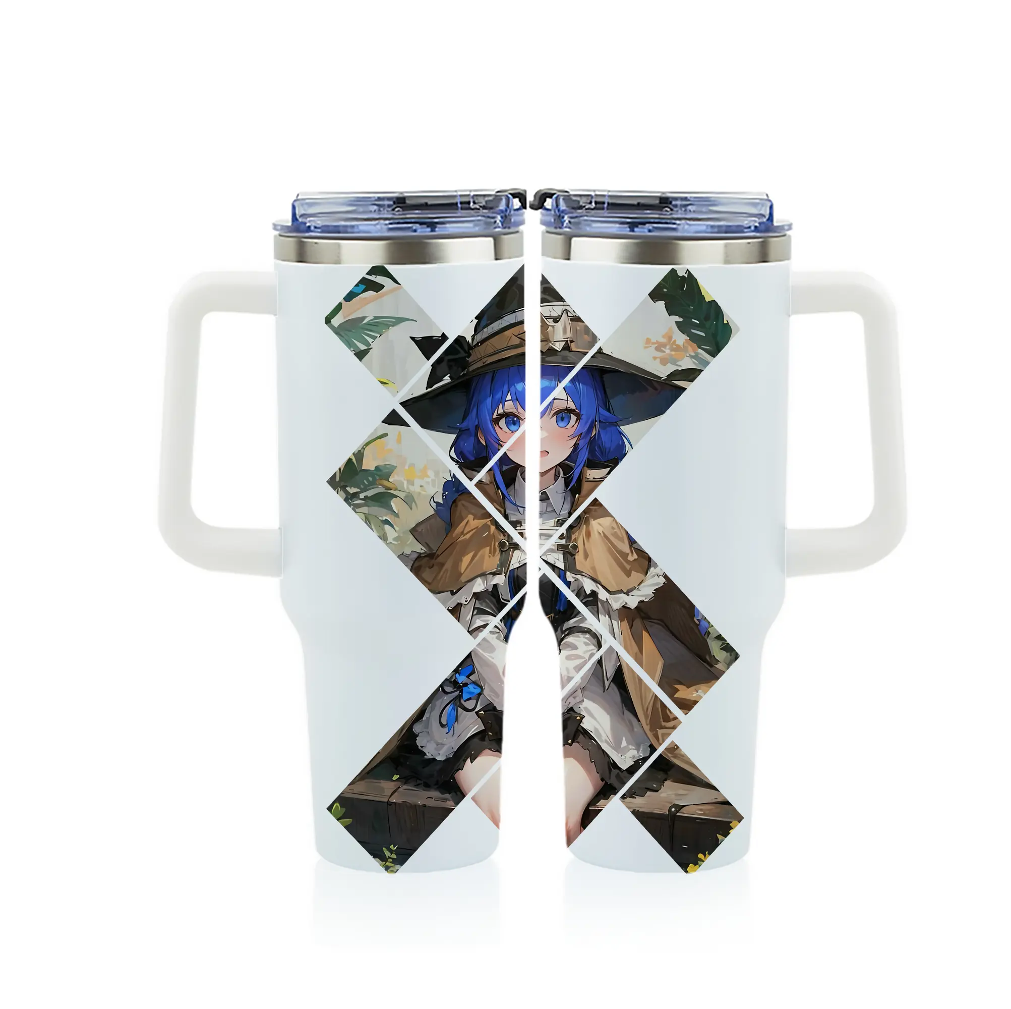 無職転生 グッズ,ロキシー・ミグルディア - 1200mL フルプリント車用タンブラー ・ 304ステンレス 内側 ・ 201ステンレス 外側 ・ 保温 保冷 ・ 通勤 ドライブ アウトドア用