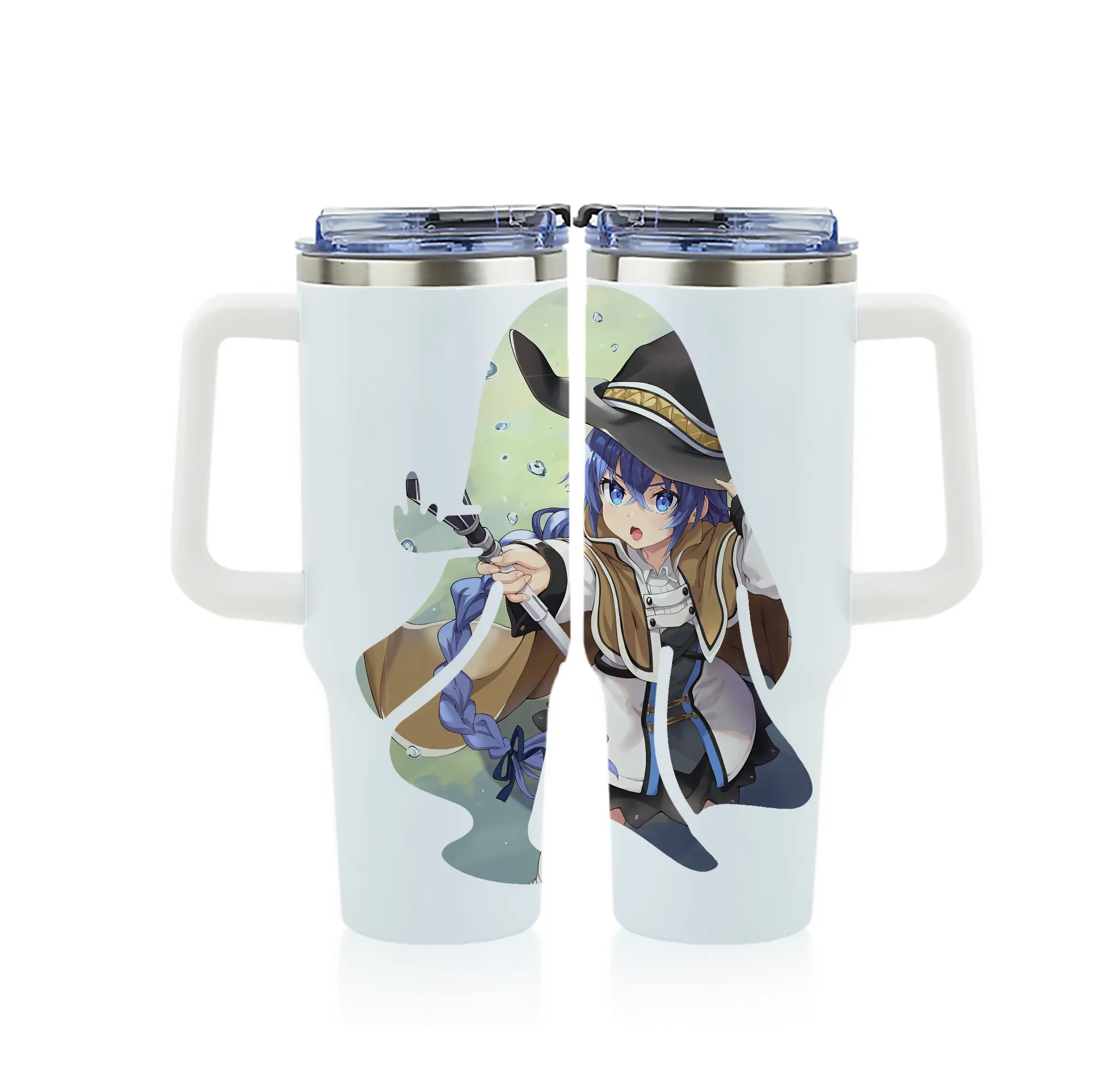 無職転生 グッズ,ロキシー・ミグルディア - 1200mL フルプリント車用タンブラー ・ 304ステンレス 内側 ・ 201ステンレス 外側 ・ 保温 保冷 ・ 通勤 ドライブ アウトドア用