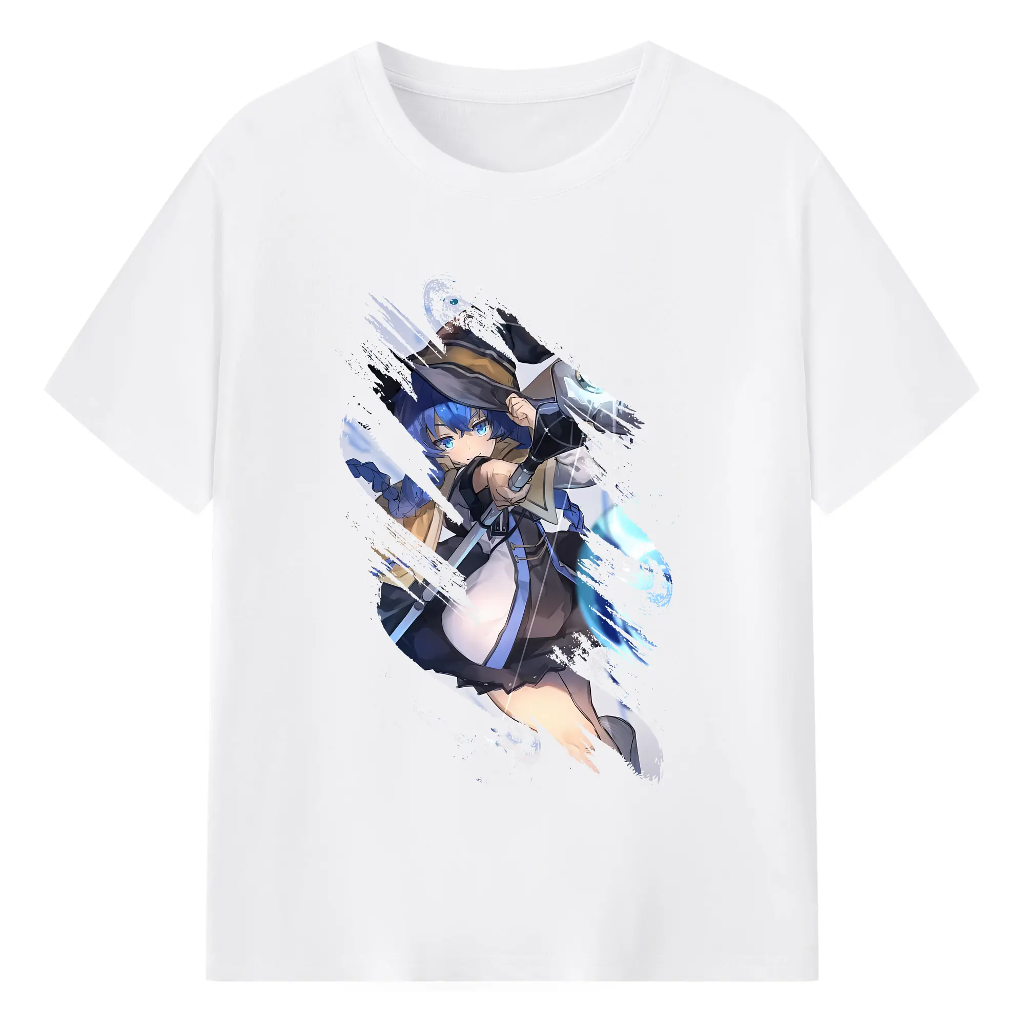 無職転生 グッズ,ロキシー・ミグルディア - 綿100％ 半袖Tシャツ ・ フロントプリント ・ 快適 通気性 ・ 日常使い 散歩 スポーツ用