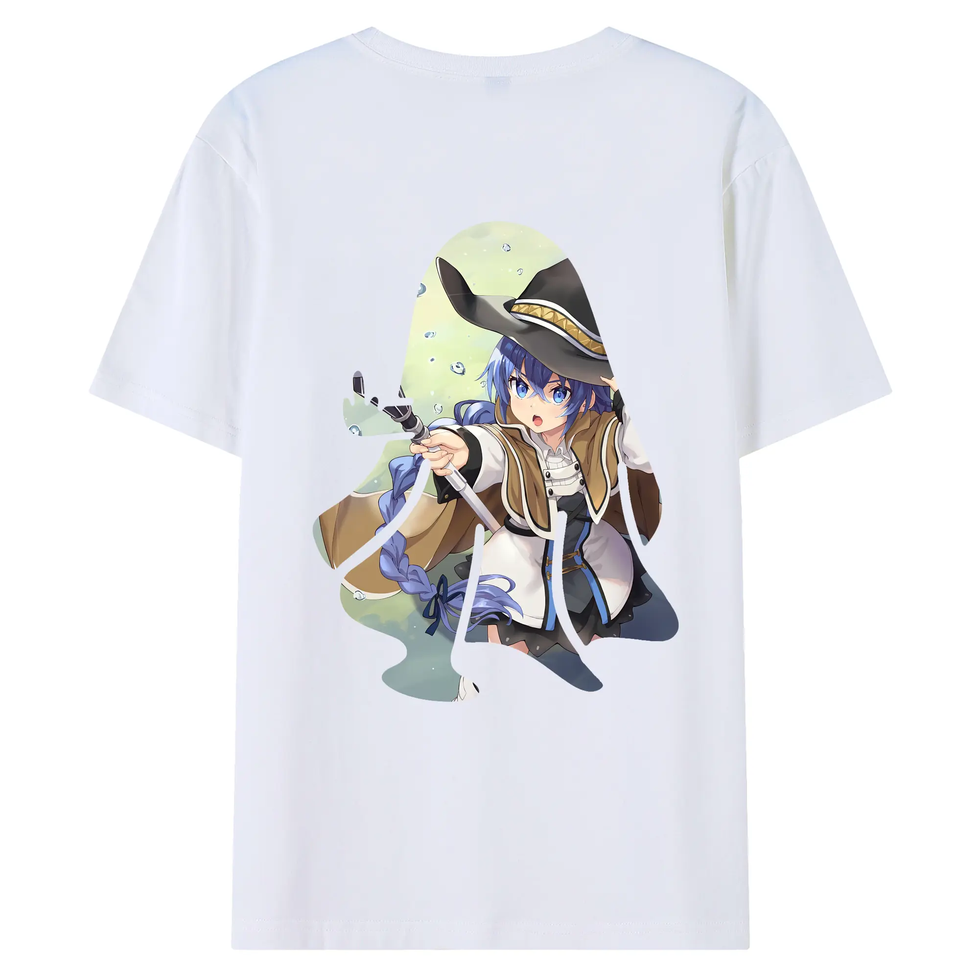 無職転生 グッズ,ロキシー・ミグルディア - 綿100％ 半袖Tシャツ ・ バックプリント ・ 快適 通気性 ・ 日常使い 散歩 スポーツ用