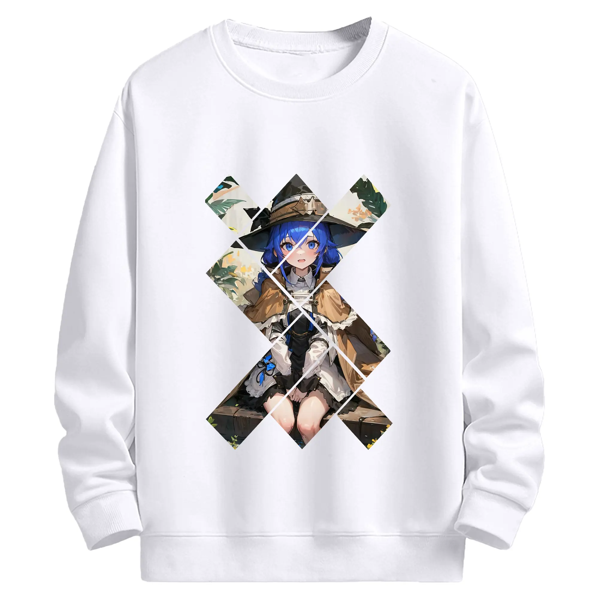 無職転生 グッズ,ロキシー・ミグルディア - 高品質 クルーネック スウェット ・ コットン59％ ポリエステル41％ ・ ユニセックス 長袖 トレーナー ・ カジュアル デイリー スポーツ 散歩用