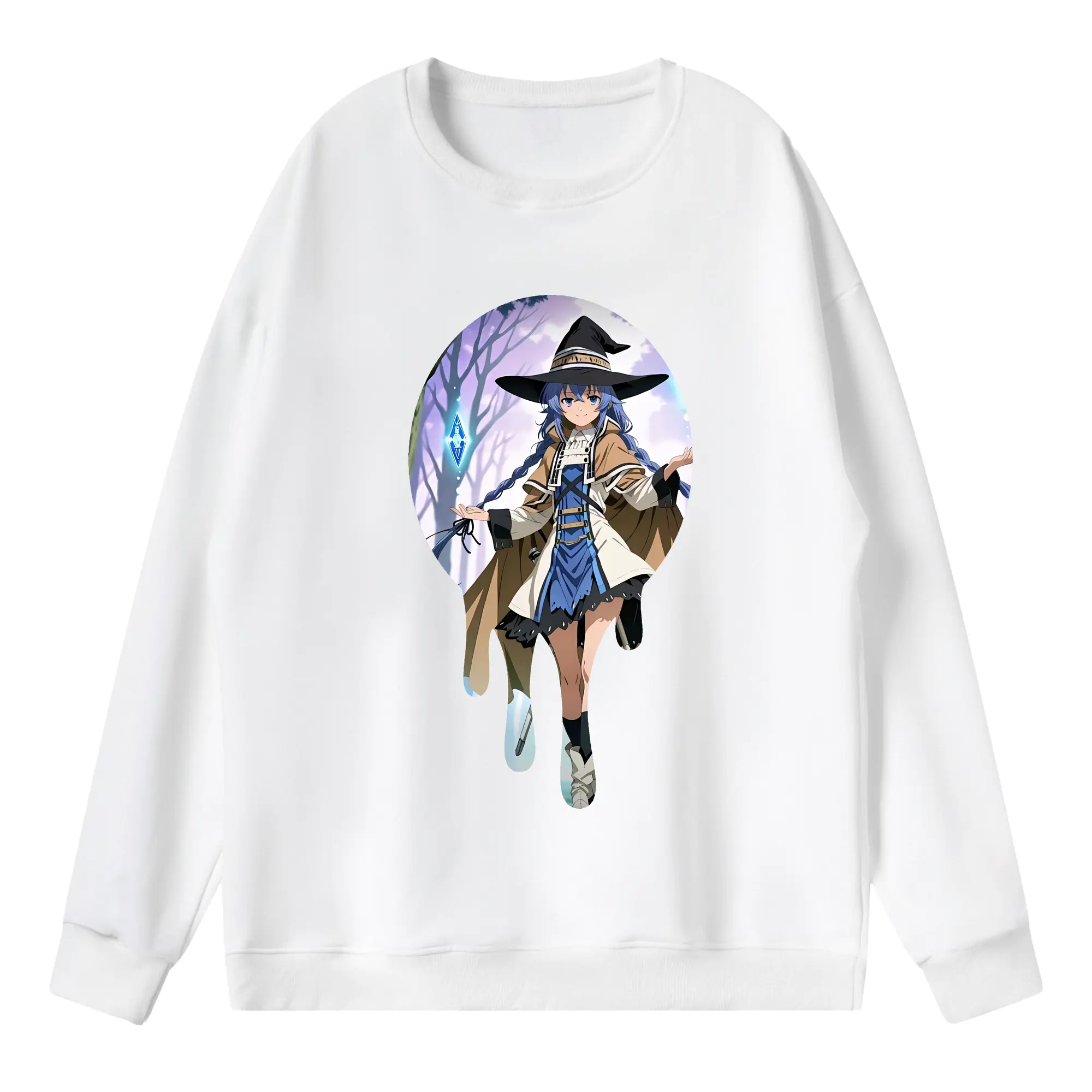 無職転生 グッズ,ロキシー・ミグルディア - 薄手 クルーネック スウェット 裏毛260g · ポリエステル 春秋向け カジュアル 男女兼用 · トレーナー デイリー スポーツ 散歩に最適