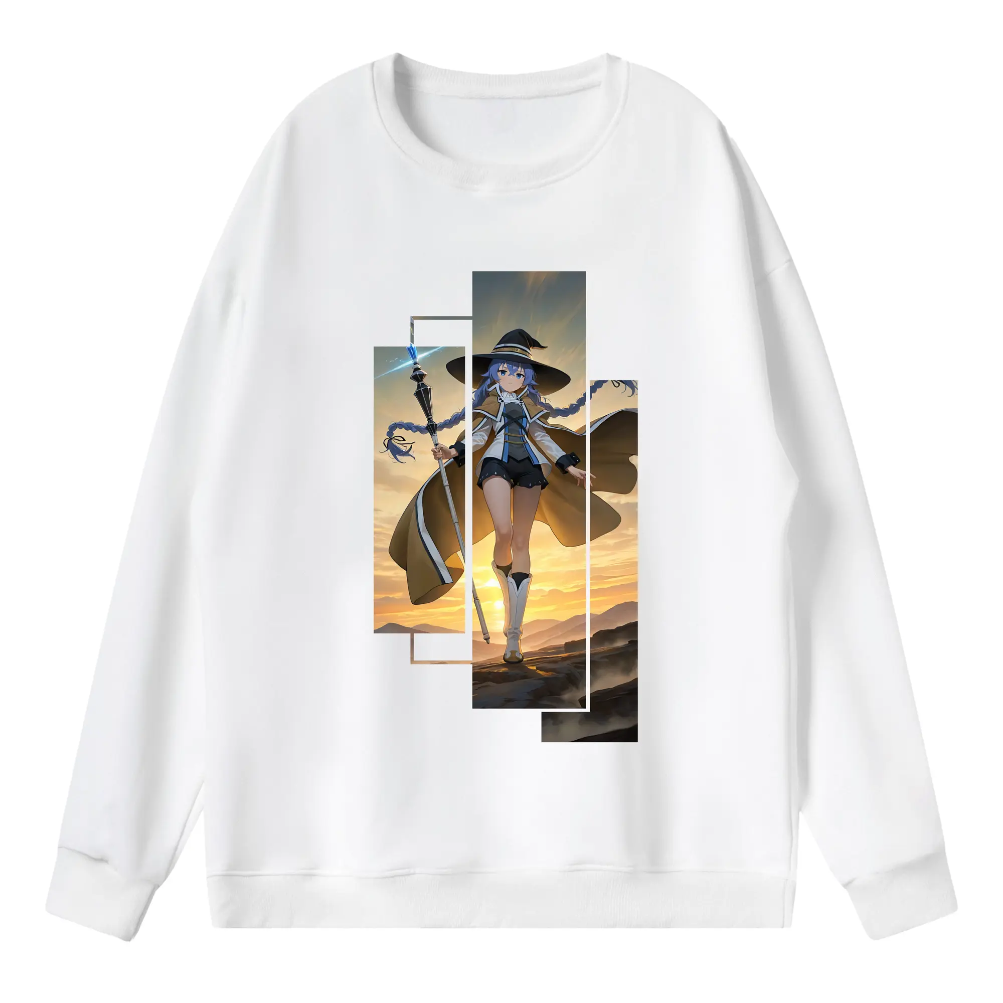 無職転生 グッズ,ロキシー・ミグルディア - 薄手 クルーネック スウェット 裏毛260g · ポリエステル 春秋向け カジュアル 男女兼用 · トレーナー デイリー スポーツ 散歩に最適