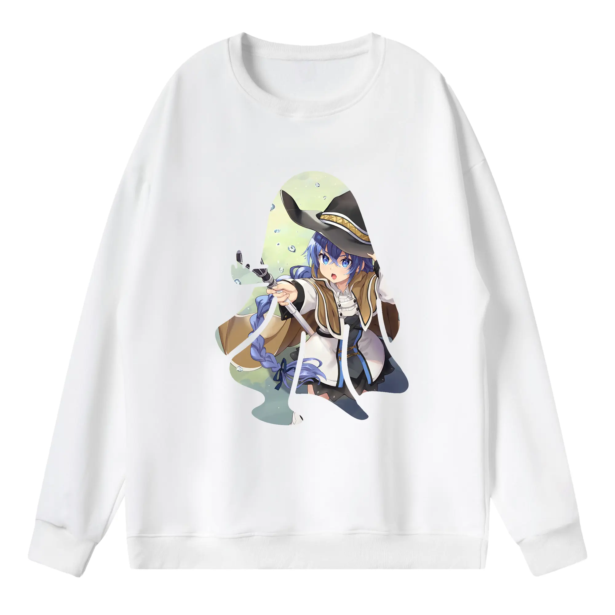 無職転生 グッズ,ロキシー・ミグルディア - 薄手 クルーネック スウェット 裏毛260g · ポリエステル 春秋向け カジュアル 男女兼用 · トレーナー デイリー スポーツ 散歩に最適