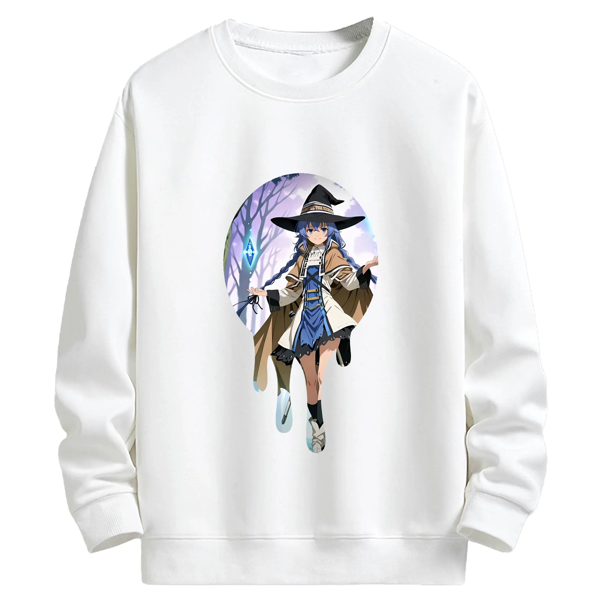 無職転生 グッズ,ロキシー・ミグルディア - キッズ クルーネックスウェットシャツ ・ フロントプリント ・ 綿80％ ポリエステル20％ ・ 快適 通学 スポーツ 日常使い お散歩用