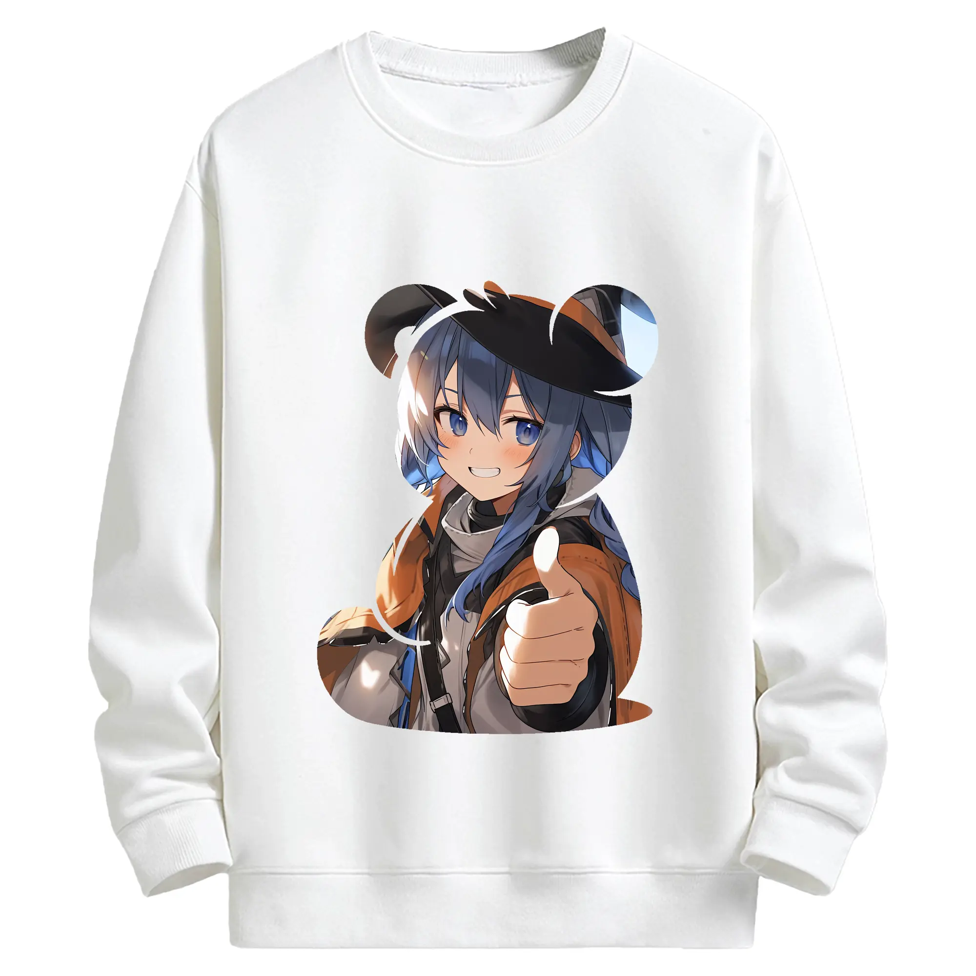 無職転生 グッズ,ロキシー・ミグルディア - キッズ クルーネックスウェットシャツ ・ フロントプリント ・ 綿80％ ポリエステル20％ ・ 快適 通学 スポーツ 日常使い お散歩用