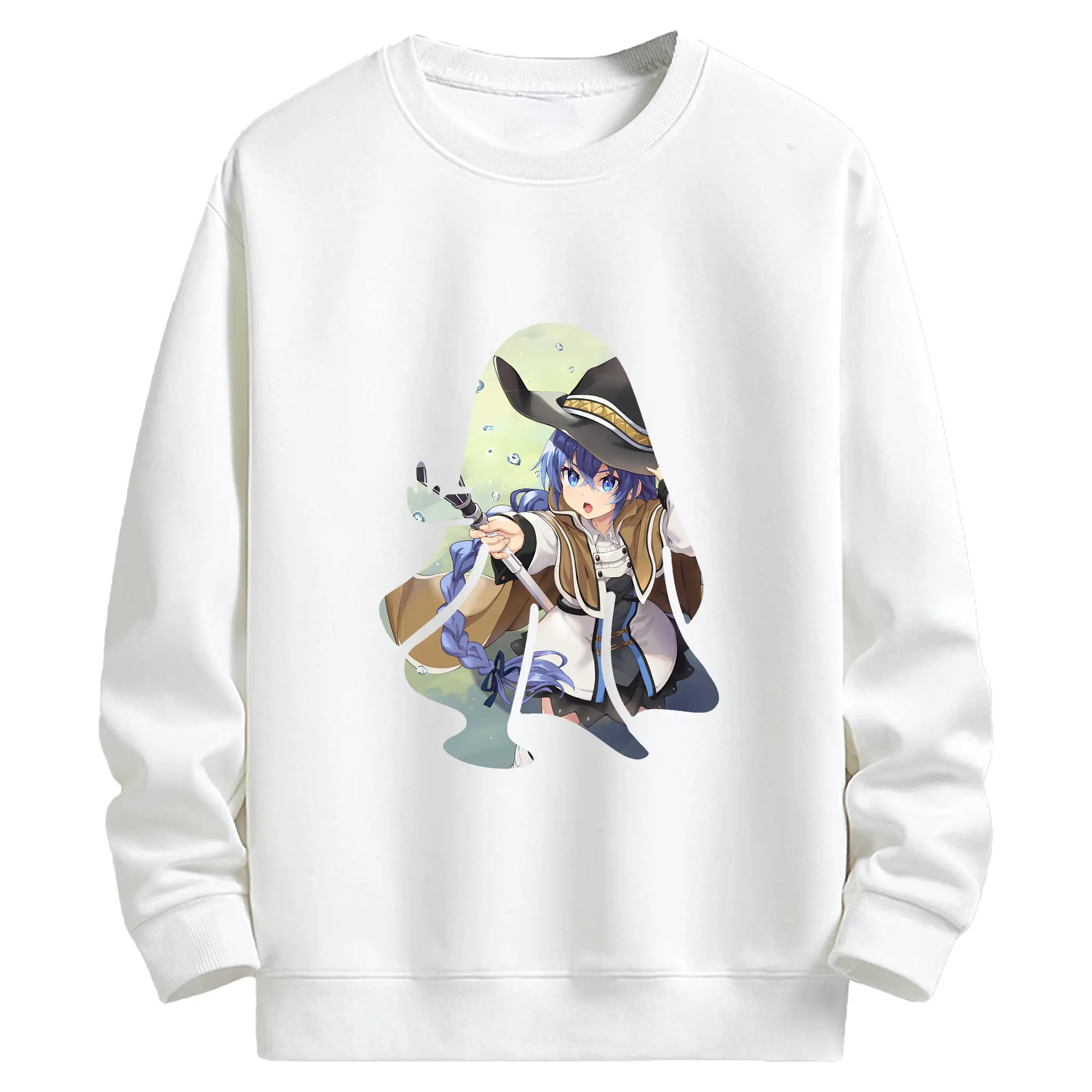 無職転生 グッズ,ロキシー・ミグルディア - キッズ クルーネックスウェットシャツ ・ フロントプリント ・ 綿80％ ポリエステル20％ ・ 快適 通学 スポーツ 日常使い お散歩用