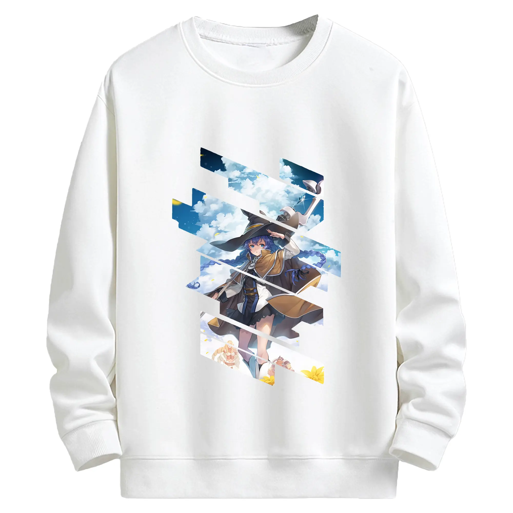 無職転生 グッズ,ロキシー・ミグルディア - キッズ クルーネックスウェットシャツ ・ フロントプリント ・ 綿80％ ポリエステル20％ ・ 快適 通学 スポーツ 日常使い お散歩用