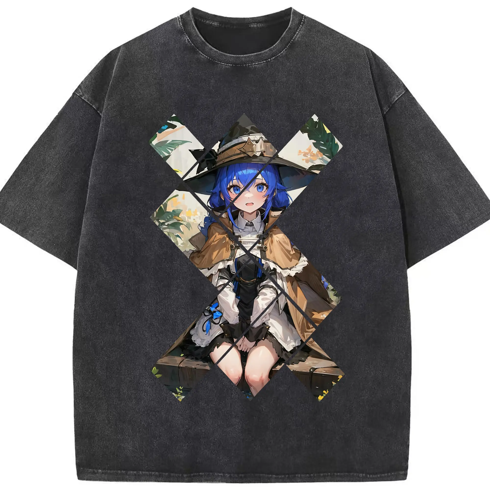 無職転生 グッズ,ロキシー・ミグルディア - 綿100％ ヴィンテージ風 半袖Tシャツ ・ フロントプリント ・ 柔らか肌触り ・ 通気性 快適 ・ スポーツ カジュアル 外出用