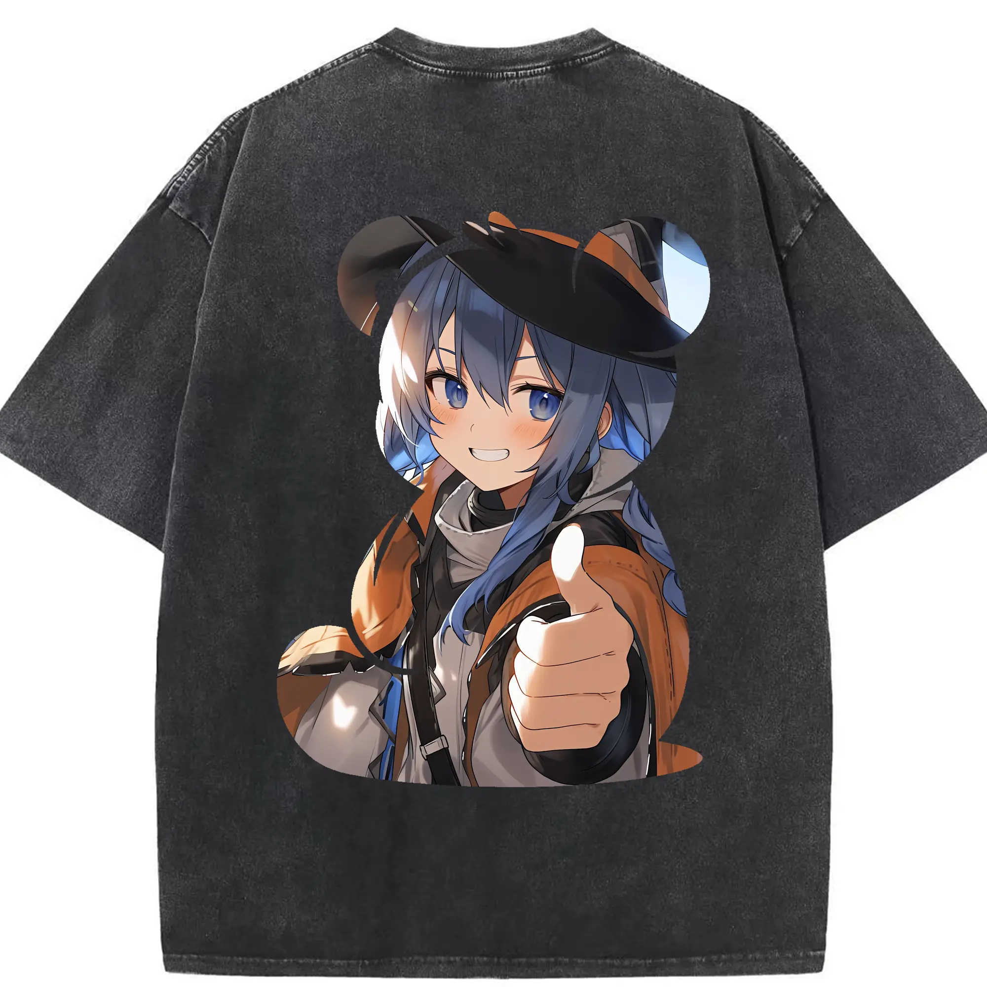無職転生 グッズ,ロキシー・ミグルディア - 綿100％ ヴィンテージ風 半袖Tシャツ ・ 背面プリント ・ 柔らか肌触り ・ 通気性 快適 ・ スポーツ カジュアル 外出用