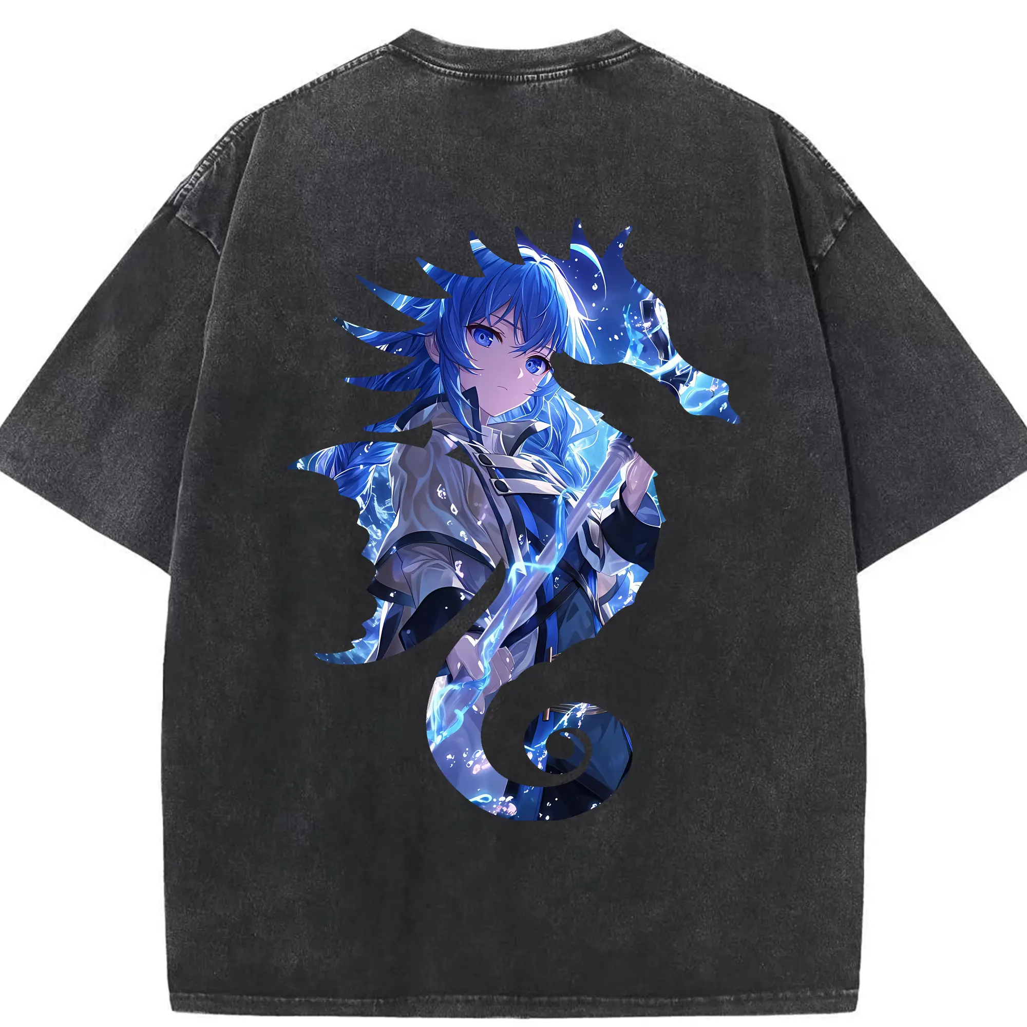 無職転生 グッズ,ロキシー・ミグルディア - 綿100％ ヴィンテージ風 半袖Tシャツ ・ 背面プリント ・ 柔らか肌触り ・ 通気性 快適 ・ スポーツ カジュアル 外出用