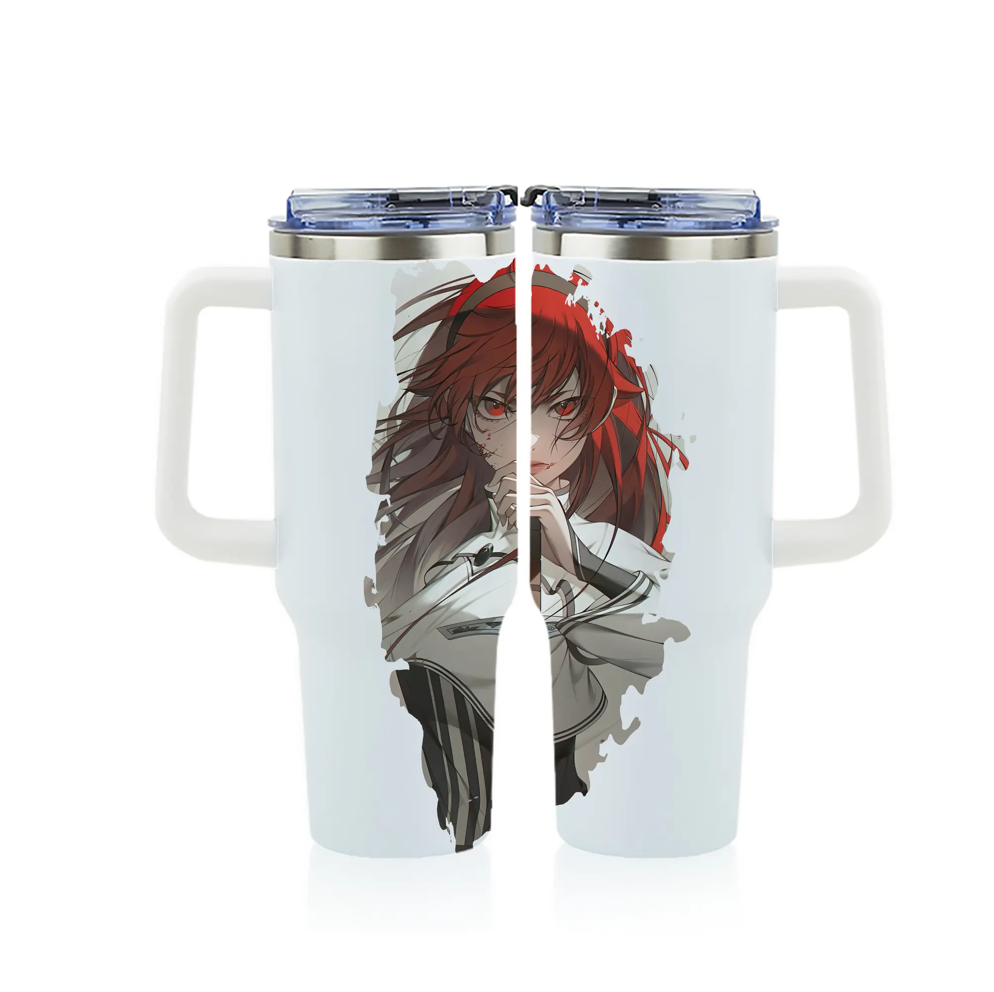 無職転生 グッズ,エリス・ボレアス・グレイラット - 1200mL フルプリント車用タンブラー ・ 304ステンレス 内側 ・ 201ステンレス 外側 ・ 保温 保冷 ・ 通勤 ドライブ アウトドア用