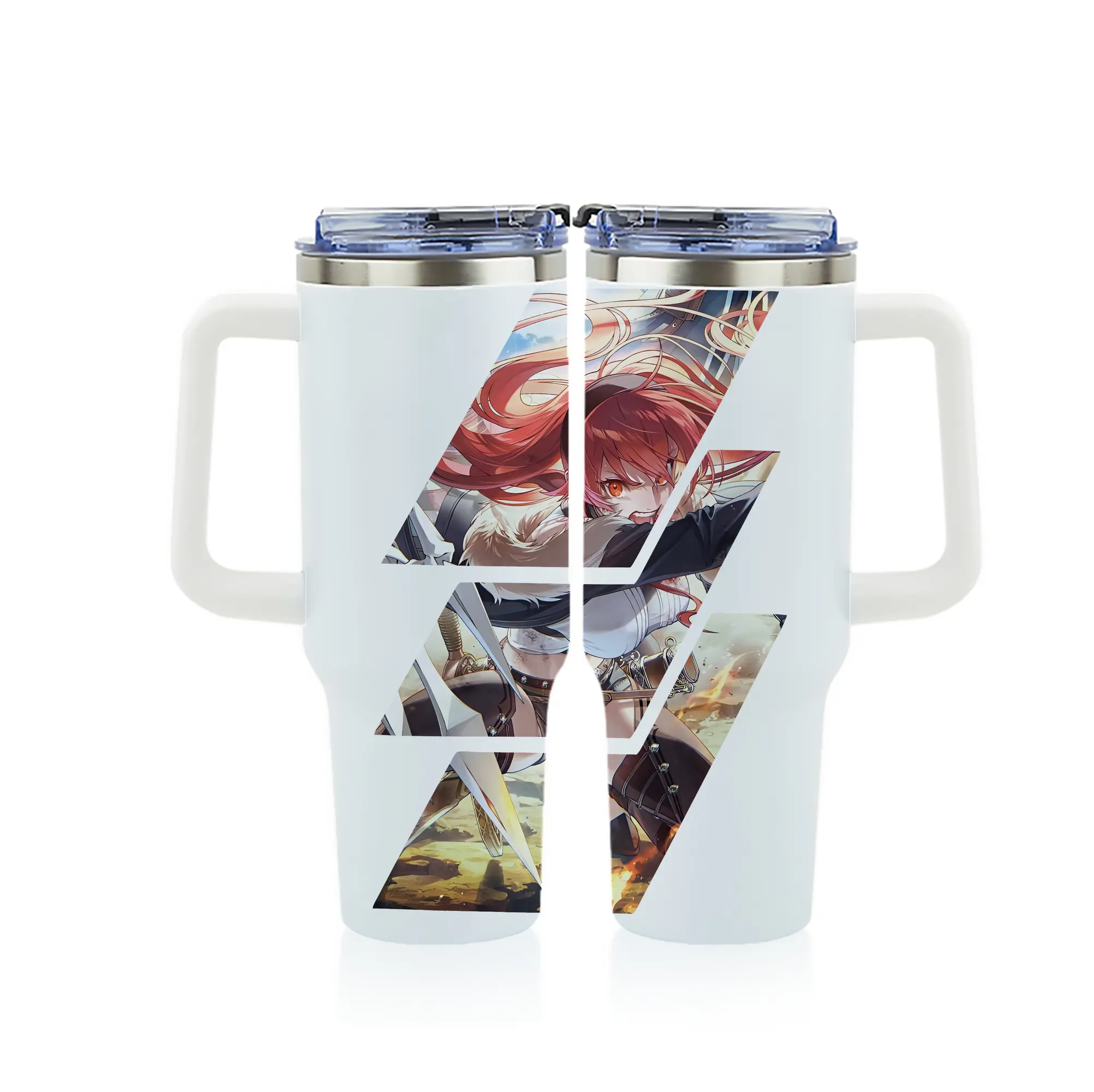 無職転生 グッズ,エリス・ボレアス・グレイラット - 1200mL フルプリント車用タンブラー ・ 304ステンレス 内側 ・ 201ステンレス 外側 ・ 保温 保冷 ・ 通勤 ドライブ アウトドア用