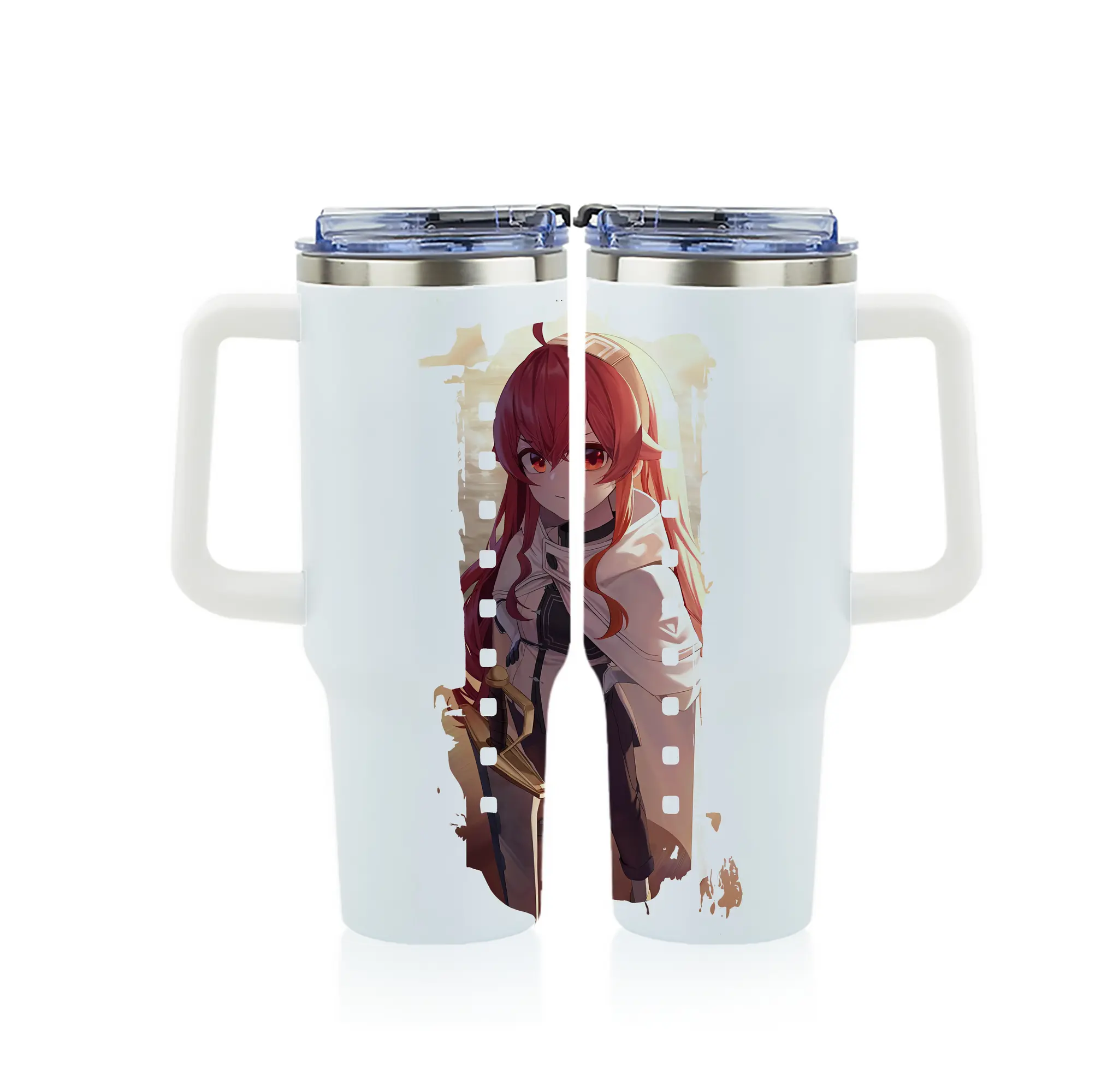 無職転生 グッズ,エリス・ボレアス・グレイラット - 1200mL フルプリント車用タンブラー ・ 304ステンレス 内側 ・ 201ステンレス 外側 ・ 保温 保冷 ・ 通勤 ドライブ アウトドア用