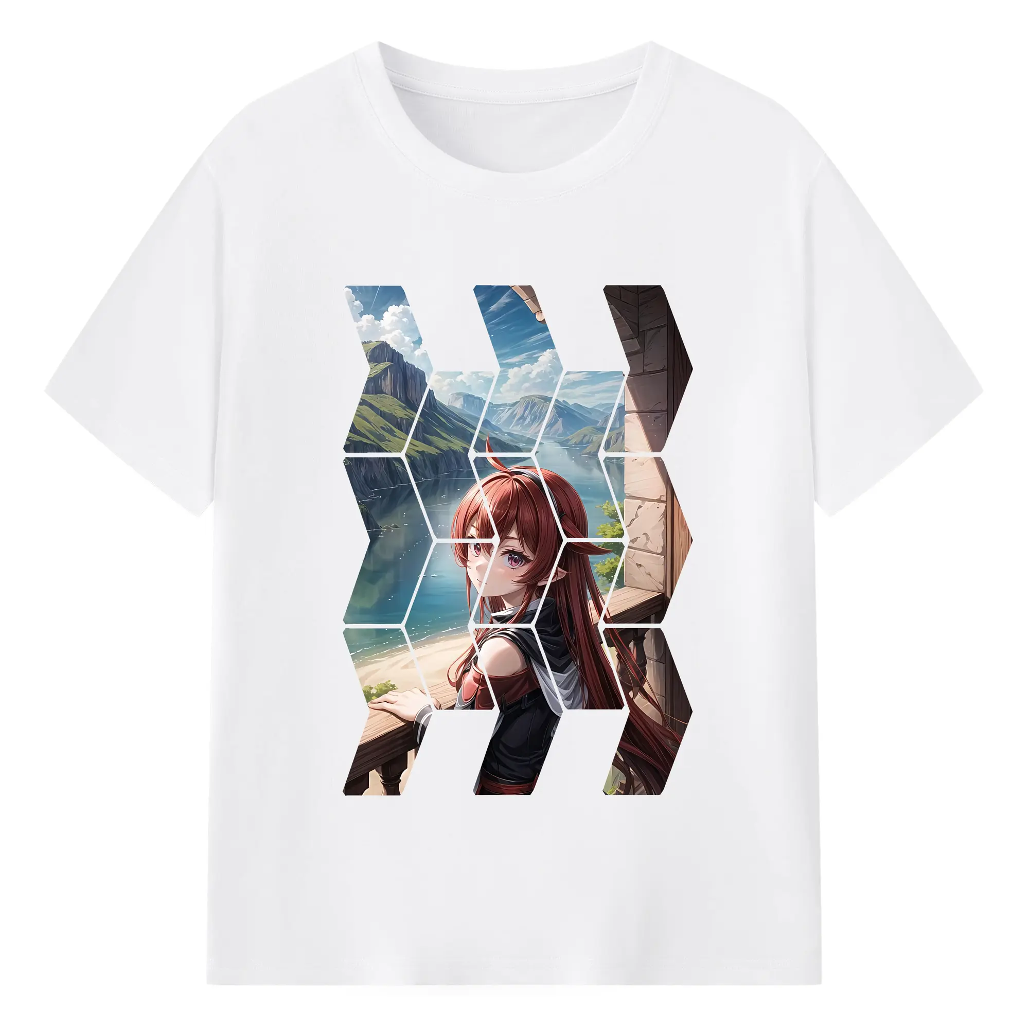 無職転生 グッズ,エリス・ボレアス・グレイラット - 綿100％ 半袖Tシャツ ・ フロントプリント ・ 快適 通気性 ・ 日常使い 散歩 スポーツ用