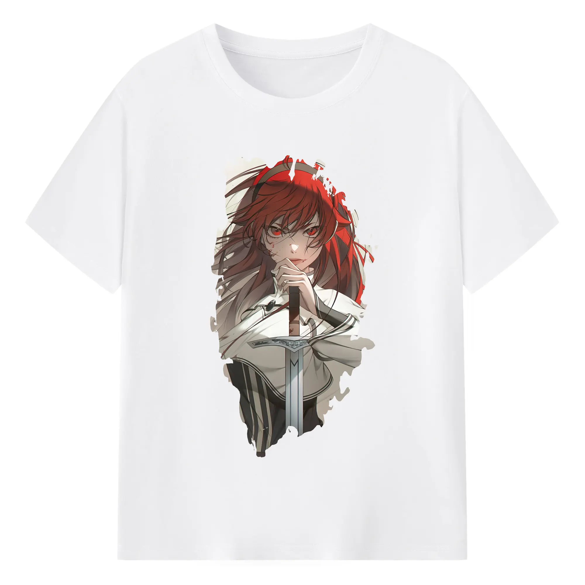 無職転生 グッズ,エリス・ボレアス・グレイラット - 綿100％ 半袖Tシャツ ・ フロントプリント ・ 快適 通気性 ・ 日常使い 散歩 スポーツ用