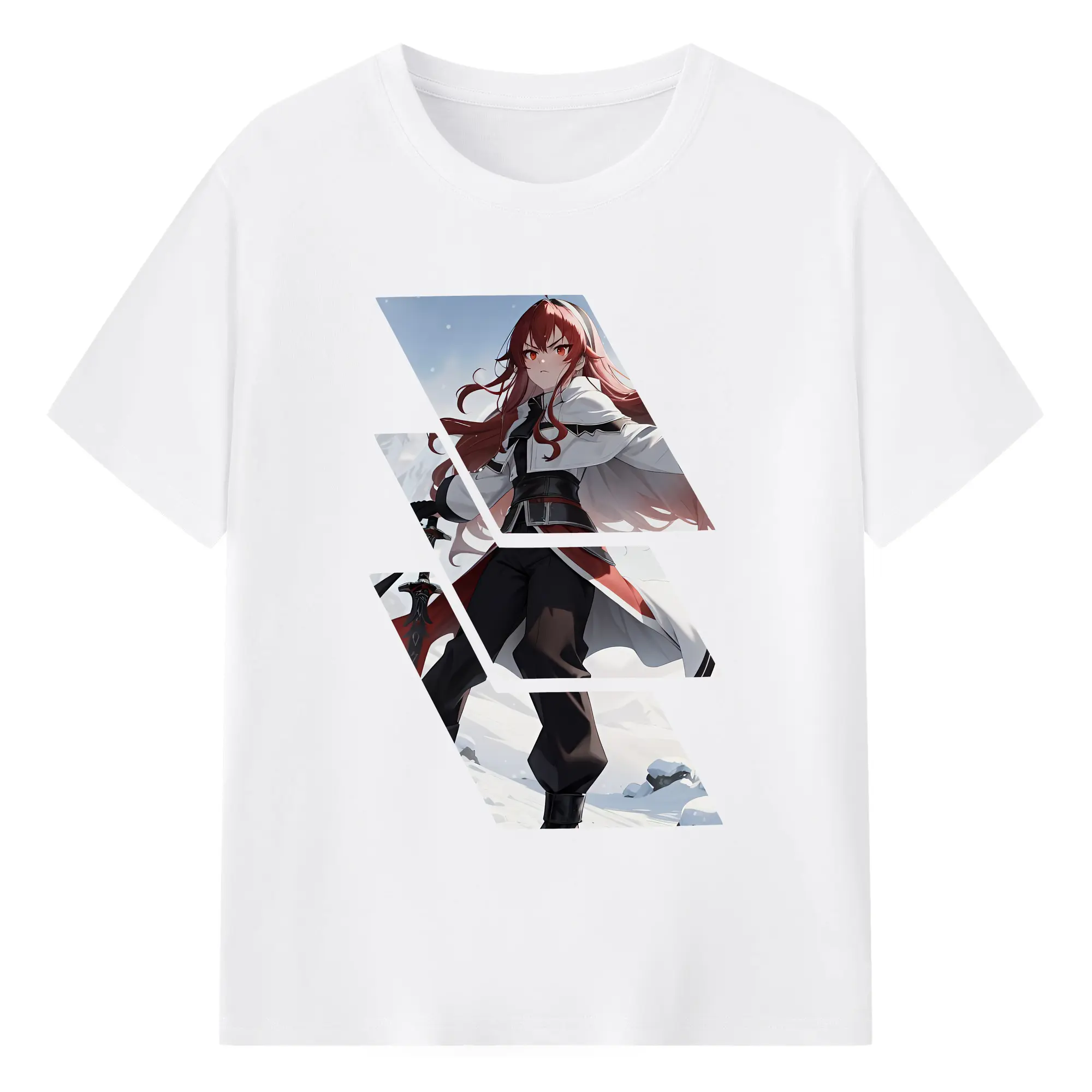 無職転生 グッズ,エリス・ボレアス・グレイラット - 綿100％ 半袖Tシャツ ・ フロントプリント ・ 快適 通気性 ・ 日常使い 散歩 スポーツ用
