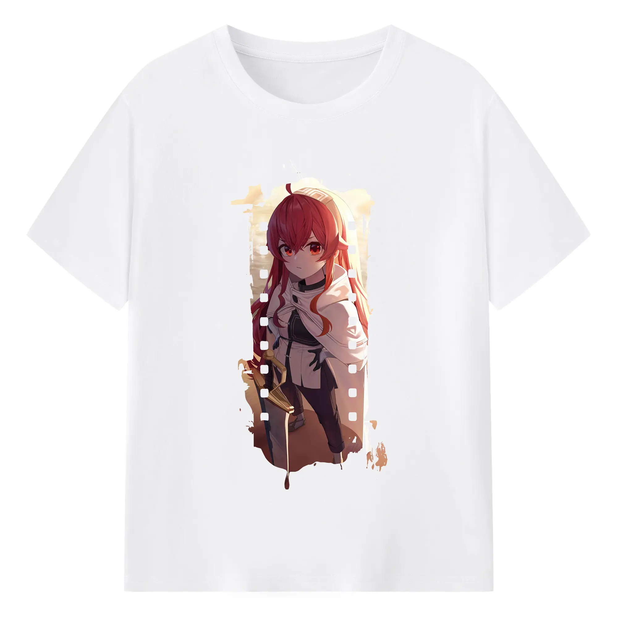 無職転生 グッズ,エリス・ボレアス・グレイラット - 綿100％ 半袖Tシャツ ・ フロントプリント ・ 快適 通気性 ・ 日常使い 散歩 スポーツ用