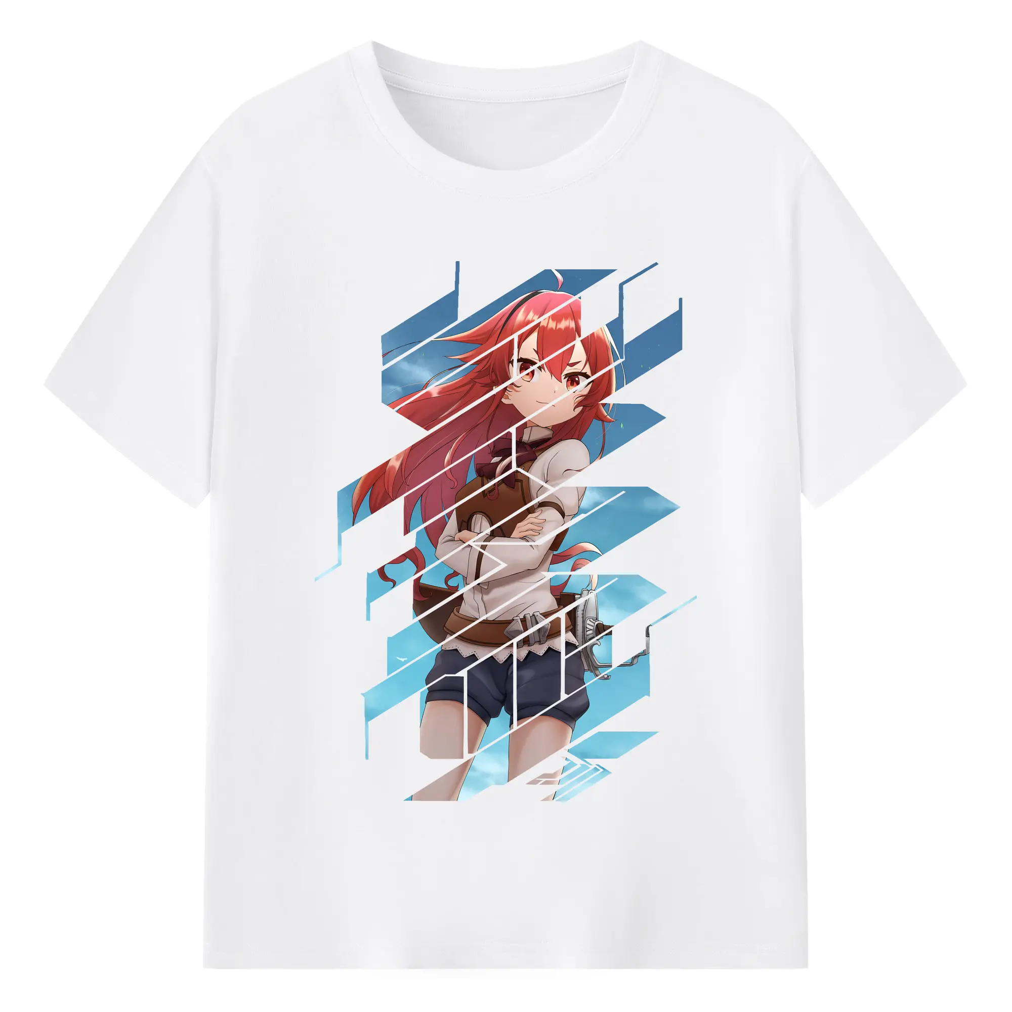 無職転生 グッズ,エリス・ボレアス・グレイラット - 綿100％ 半袖Tシャツ ・ フロントプリント ・ 快適 通気性 ・ 日常使い 散歩 スポーツ用