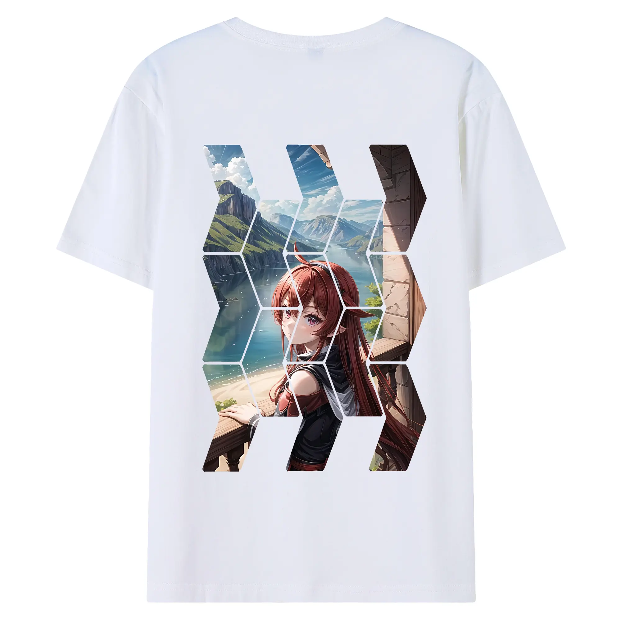 無職転生 グッズ,エリス・ボレアス・グレイラット - 綿100％ 半袖Tシャツ ・ バックプリント ・ 快適 通気性 ・ 日常使い 散歩 スポーツ用