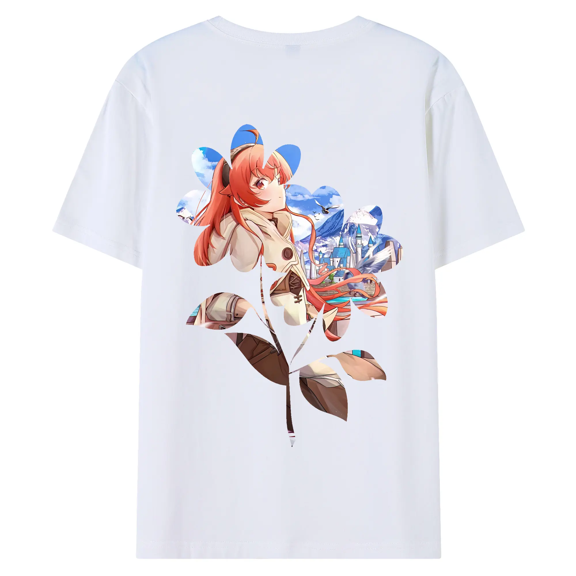 無職転生 グッズ,エリス・ボレアス・グレイラット - 綿100％ 半袖Tシャツ ・ バックプリント ・ 快適 通気性 ・ 日常使い 散歩 スポーツ用