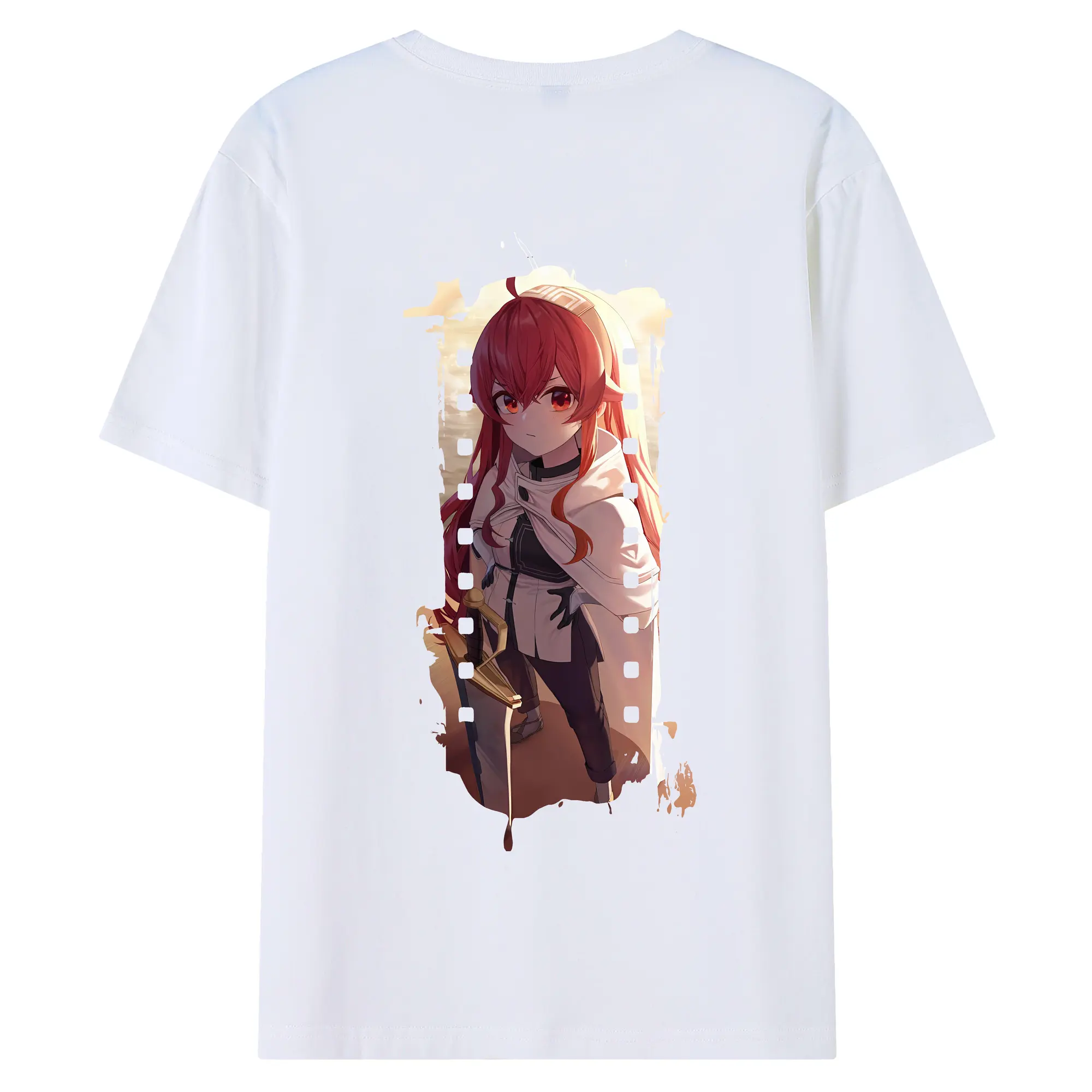 無職転生 グッズ,エリス・ボレアス・グレイラット - 綿100％ 半袖Tシャツ ・ バックプリント ・ 快適 通気性 ・ 日常使い 散歩 スポーツ用