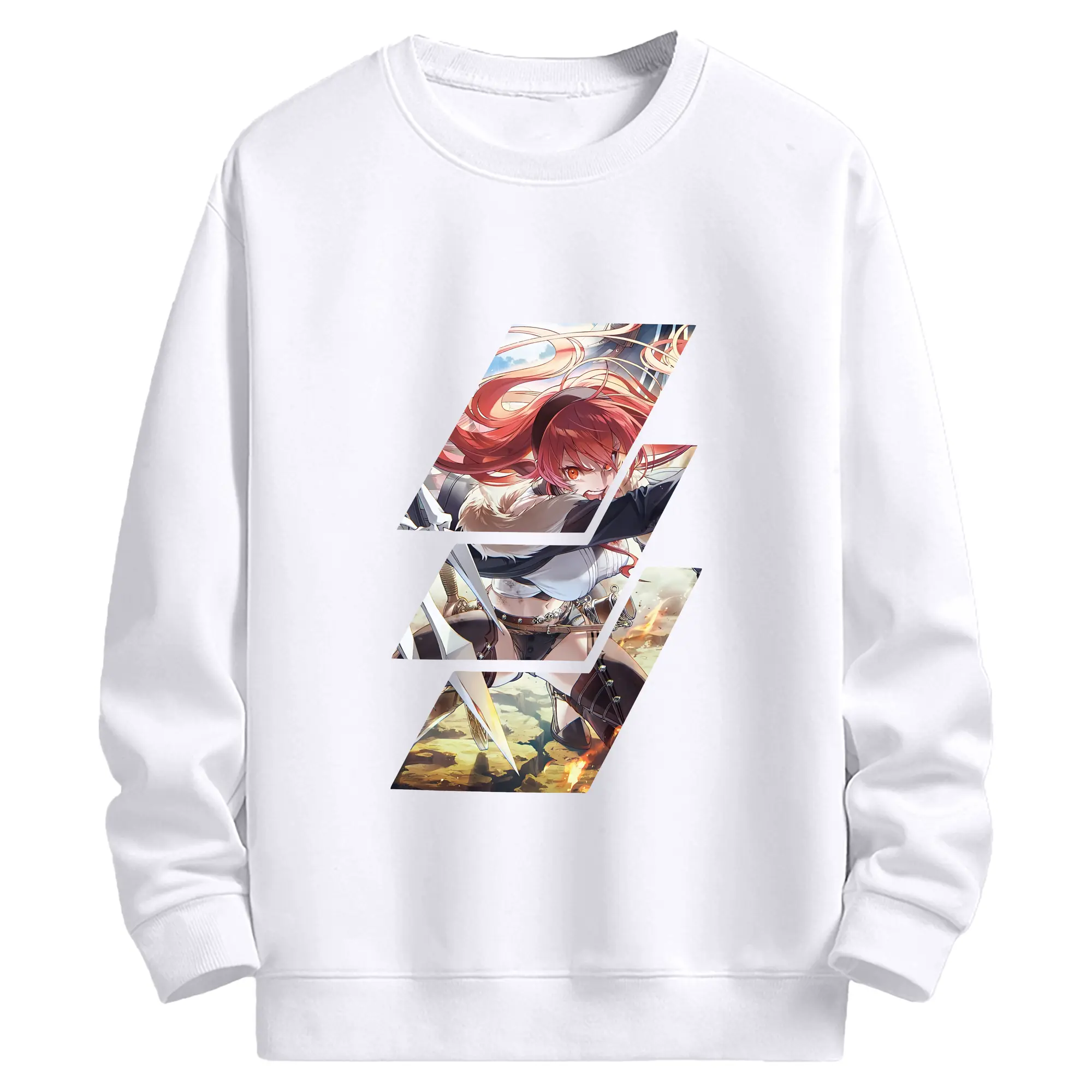 無職転生 グッズ,エリス・ボレアス・グレイラット - 高品質 クルーネック スウェット ・ コットン59％ ポリエステル41％ ・ ユニセックス 長袖 トレーナー ・ カジュアル デイリー スポーツ 散歩用