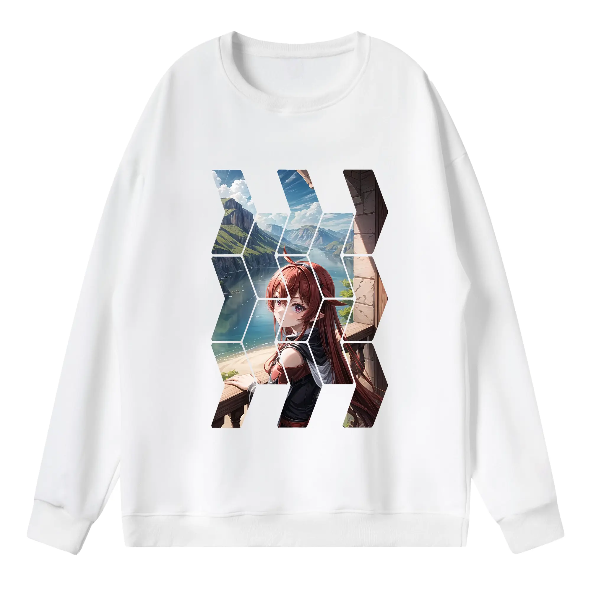 無職転生 グッズ,エリス・ボレアス・グレイラット - 薄手 クルーネック スウェット 裏毛260g · ポリエステル 春秋向け カジュアル 男女兼用 · トレーナー デイリー スポーツ 散歩に最適